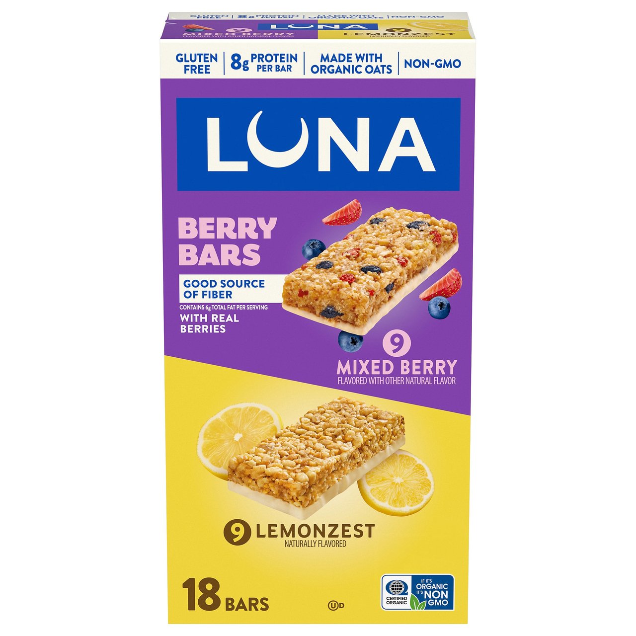 LUNA BAR LEMONZEST/MIXED BERRY 18 CT - Image 1