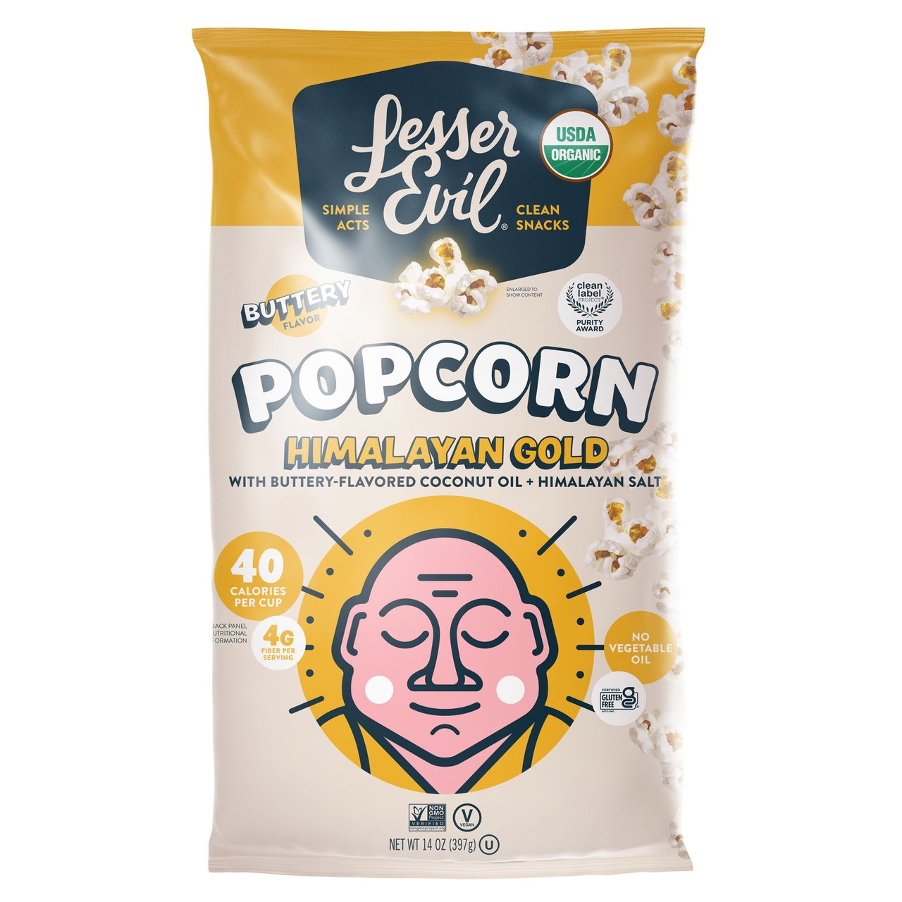 LesserEvil Organic Himalayan Gold 14 oz (0.875 lb) - Image 1