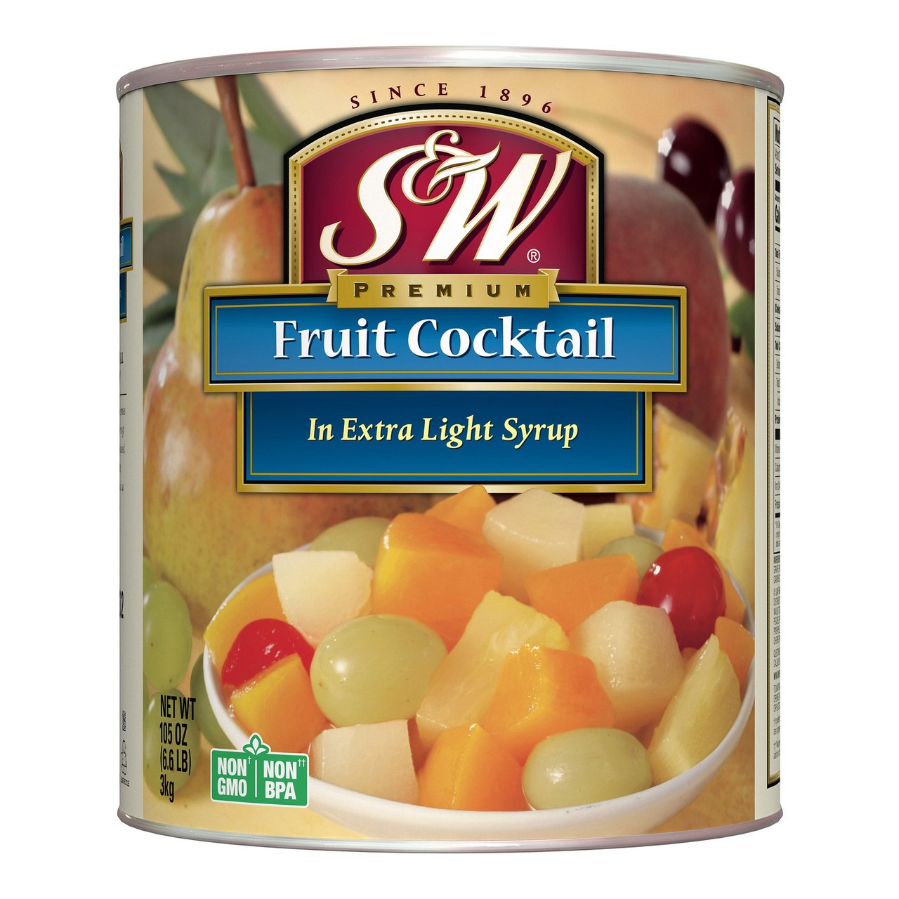 S&W Fruit Cocktail in Light Syrup, 106 oz - Image 1