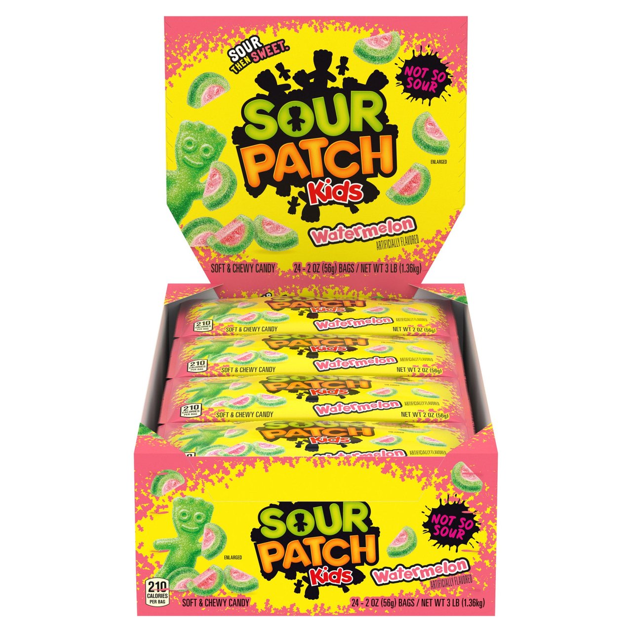 Sour Patch Kids Watermelon Soft & Chewy Candy, 24 Count (3 lb) - Image 1