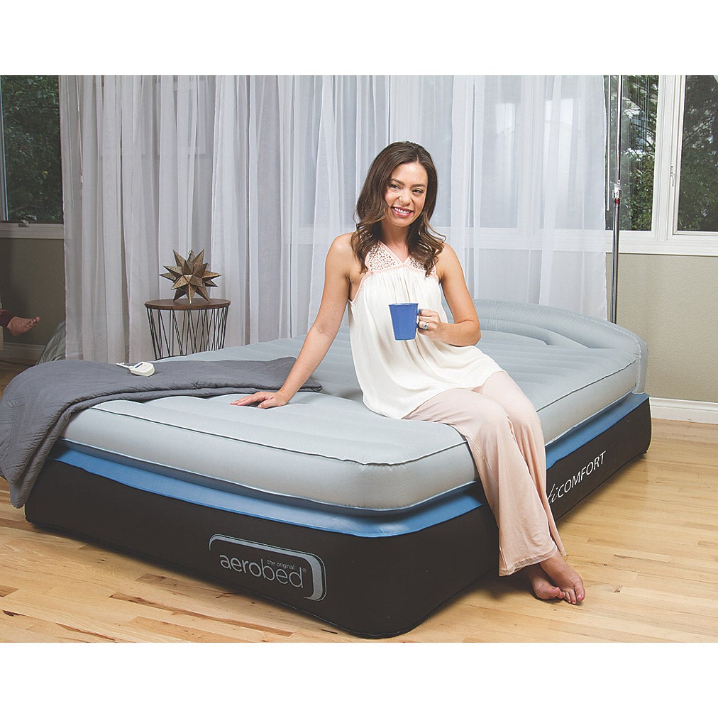 AeroBed OptiComfort Queen Airbed with Headboard - Image 1