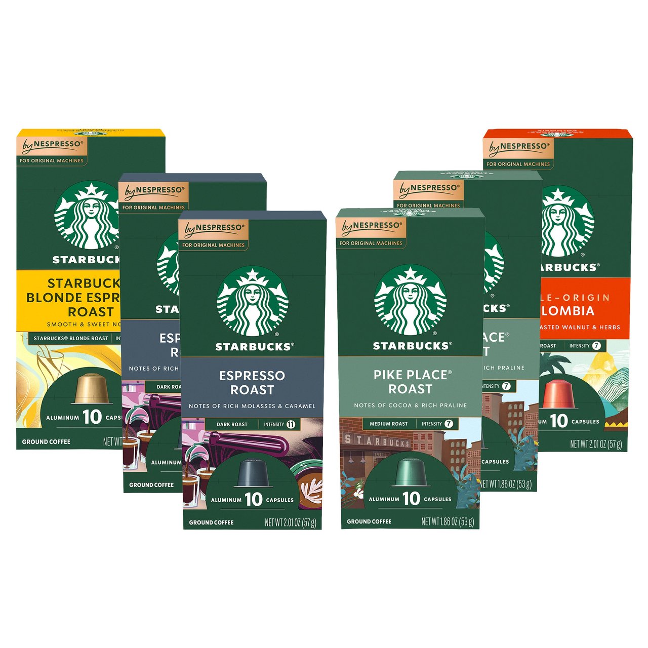 Starbucks by Nespresso Capsules Variety Pack, 60 CT - Image 1
