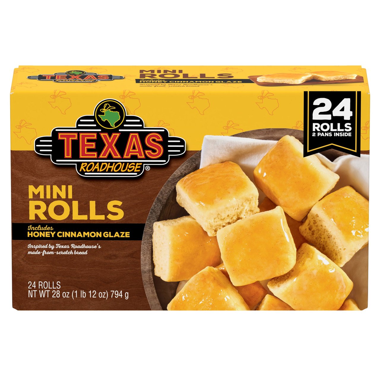 Texas Roadhouse Honey Cinnamon Mini Rolls, 2/12 CT - Image 1