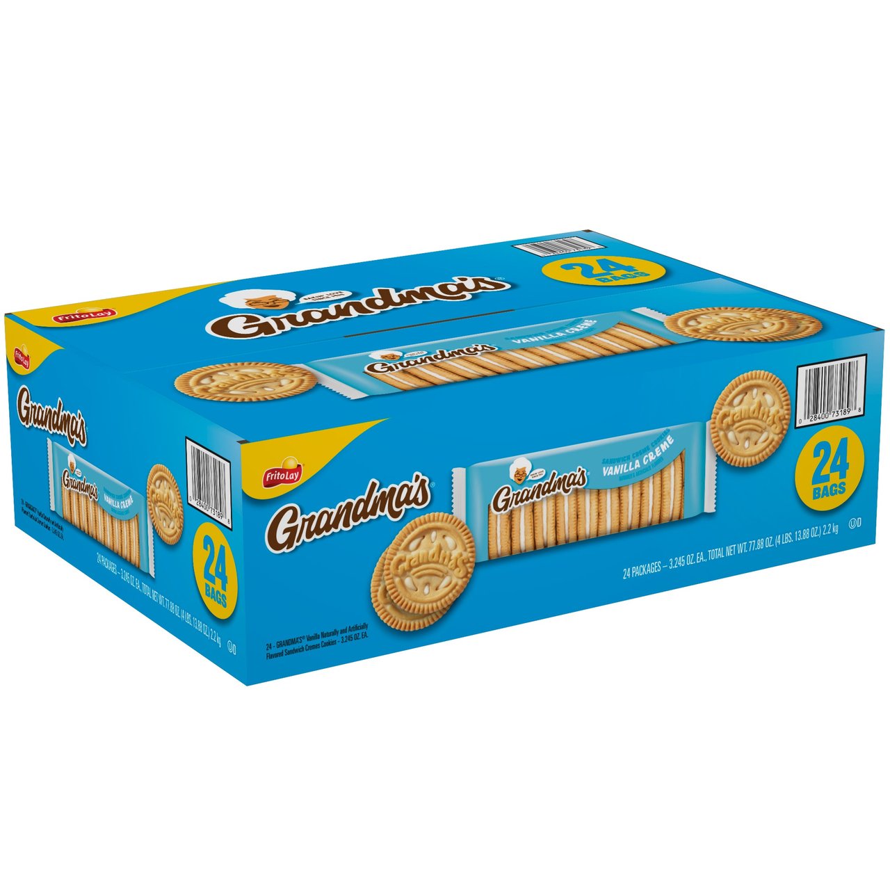Grandma's Vanilla Sandwich Creme Cookies, 24-Pack (3.245 oz each) - Image 1