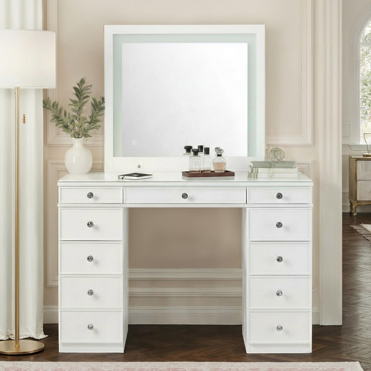 KATHRYN VANITY DOUBLE PEDESTAL - Image 1