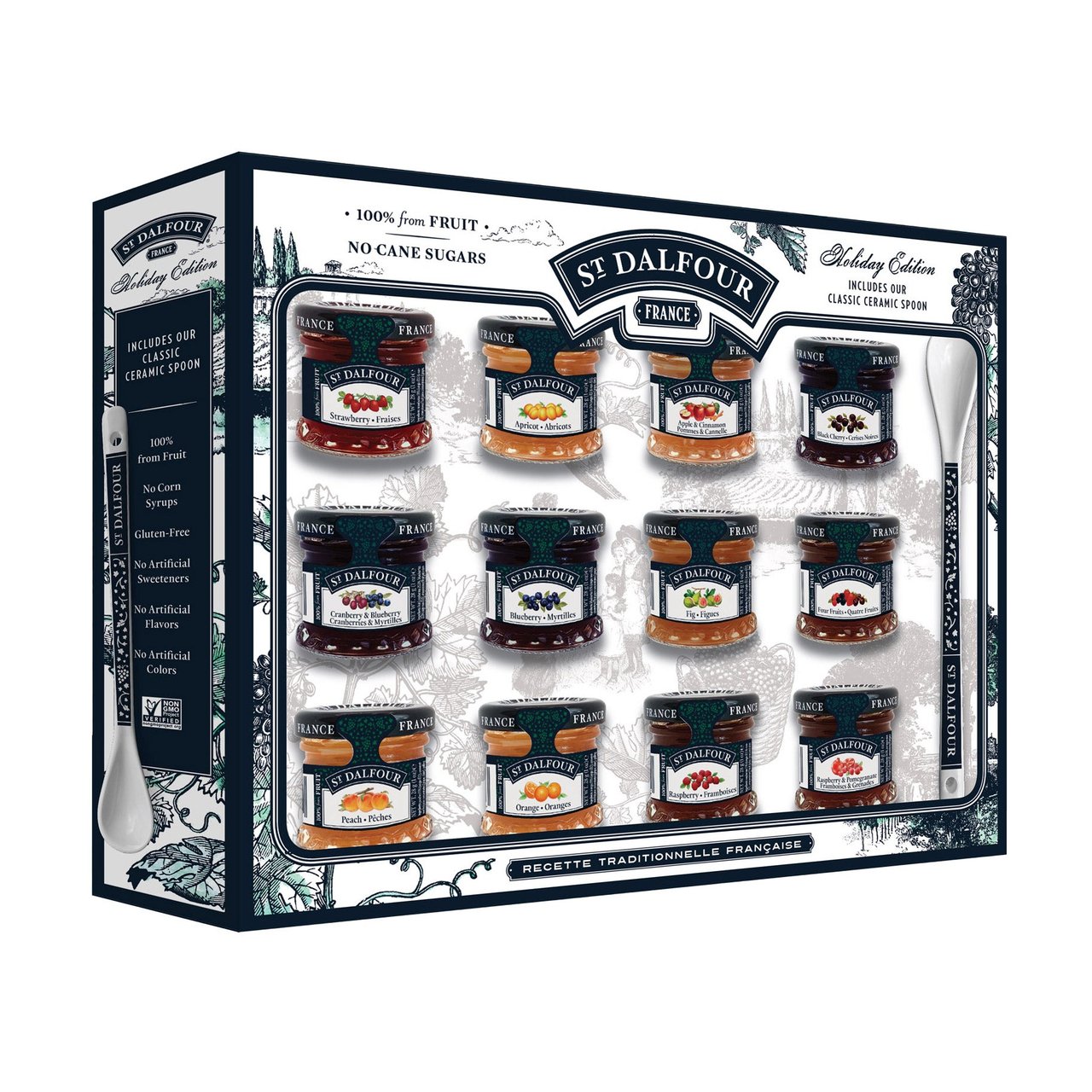 St. Dalfour Holiday Fruit Spreads, 12 x 1 oz - Image 1
