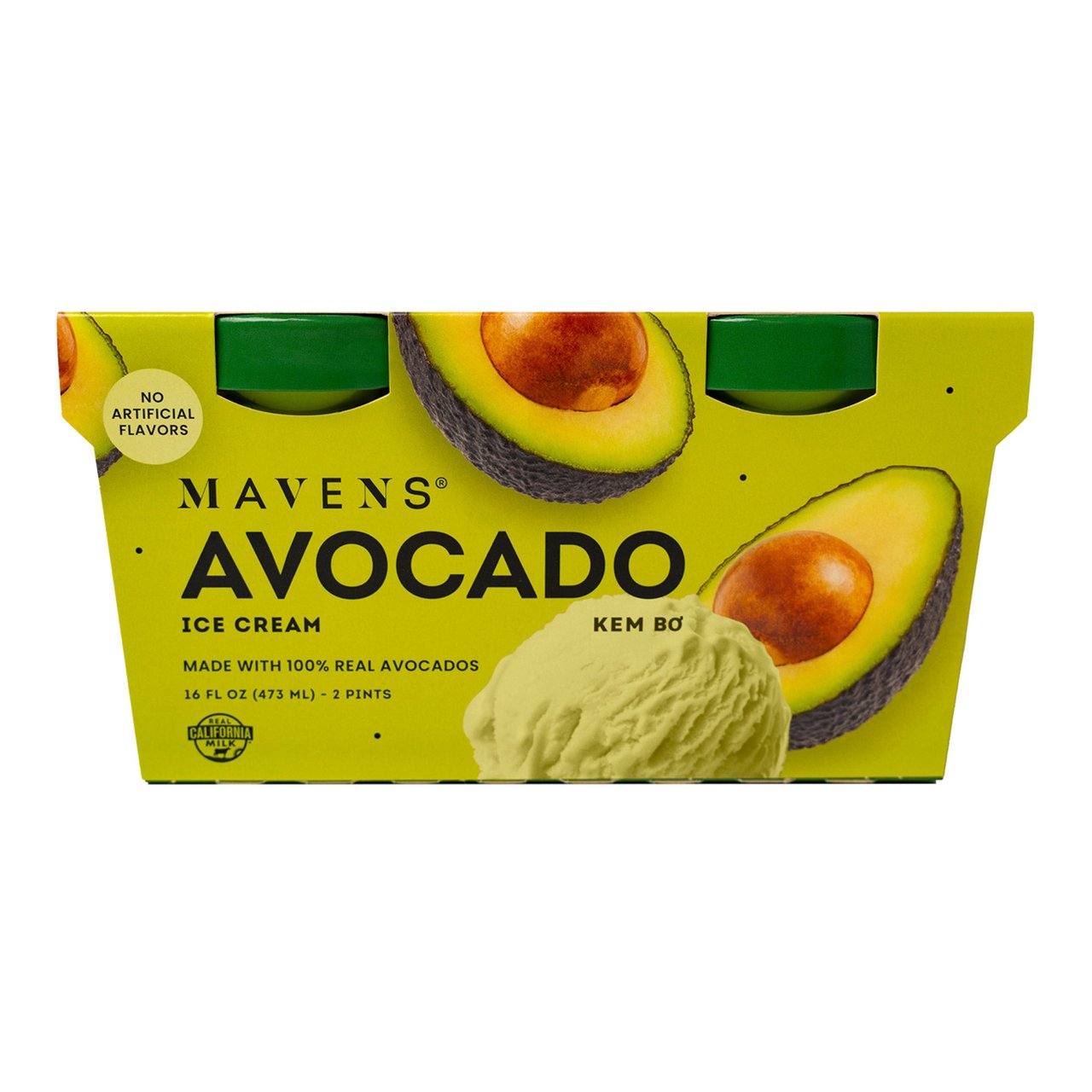 Maven's Creamery Avocado Ice Cream 2/16 oz - Image 1