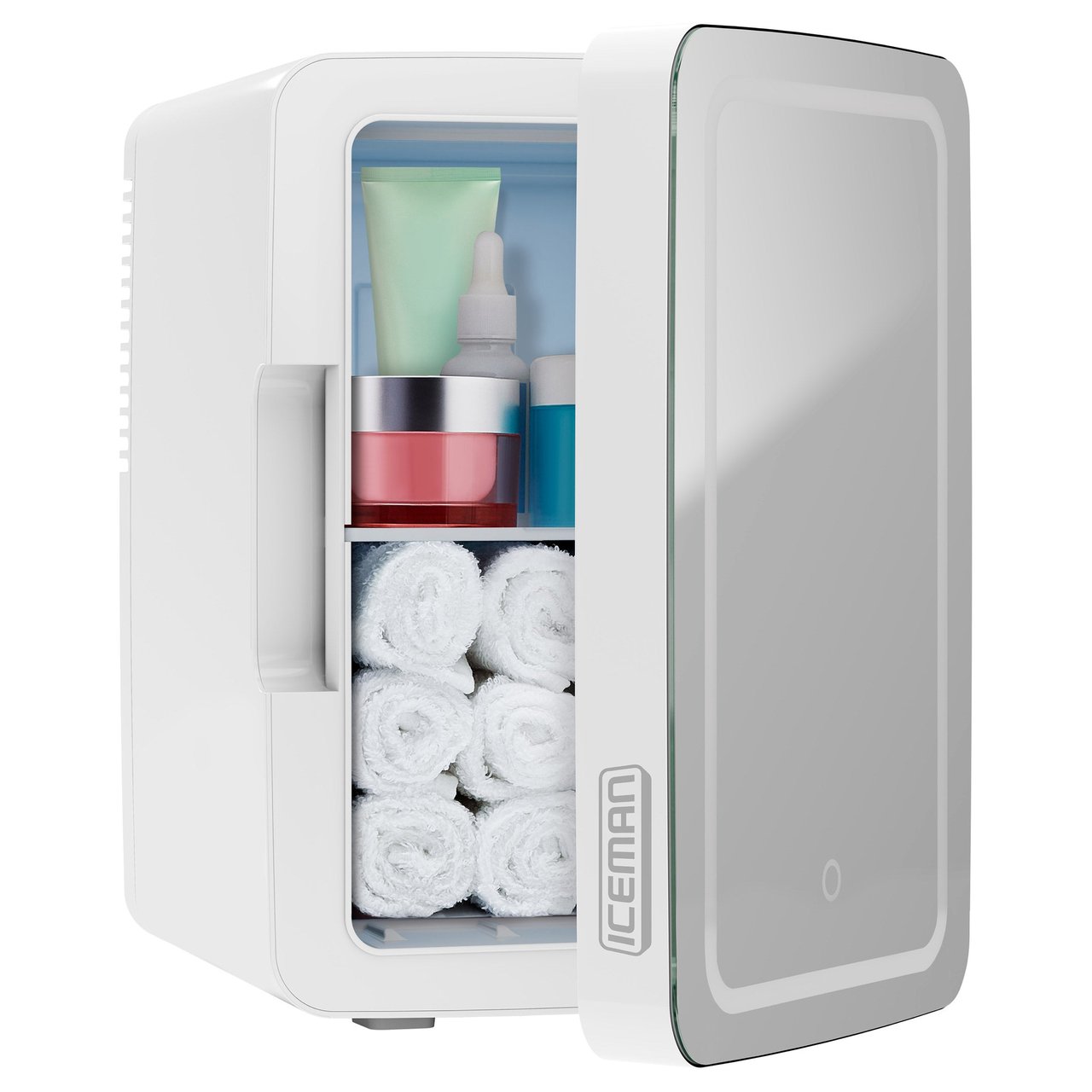 Iceman Mirrored Beauty Mini Fridge with LED Lighting - Image 1