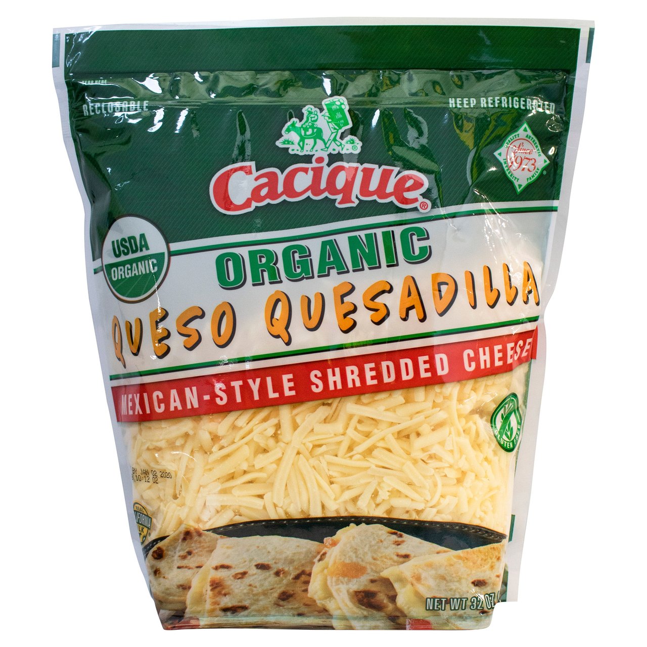 Cacique Organic Queso Quesadilla Shredded Cheese 32 oz - Image 1