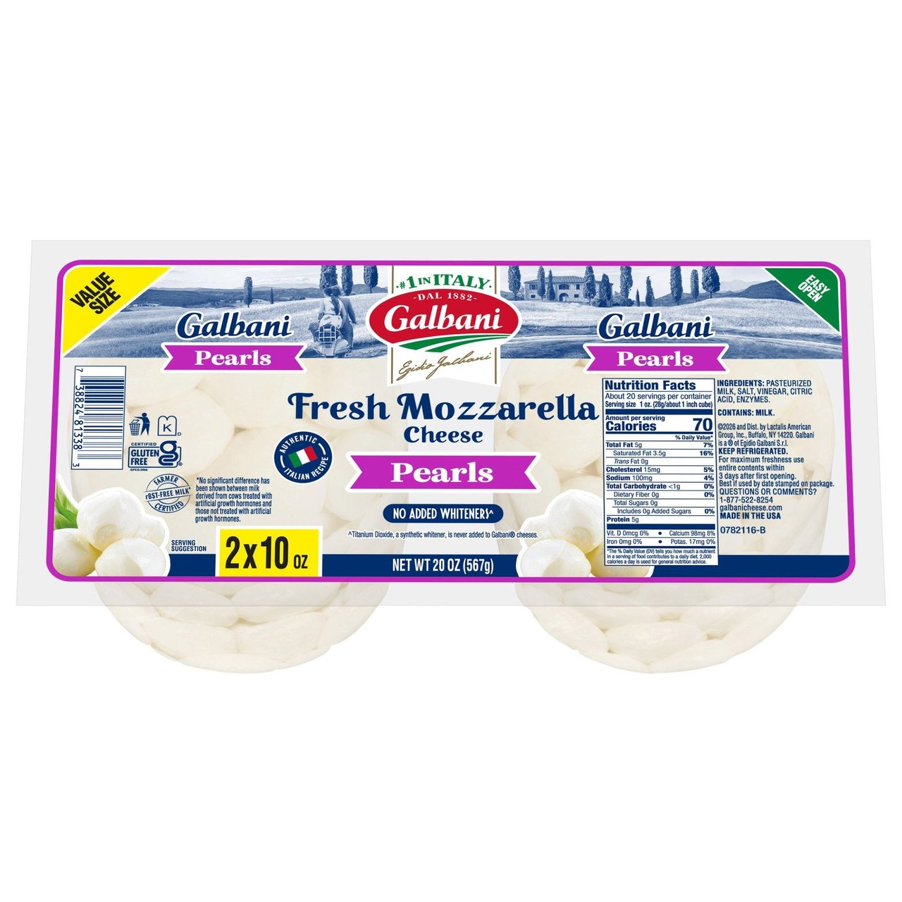 GALBANI MOZZARELLA PEARLS 2/10 OUNCES - Image 1