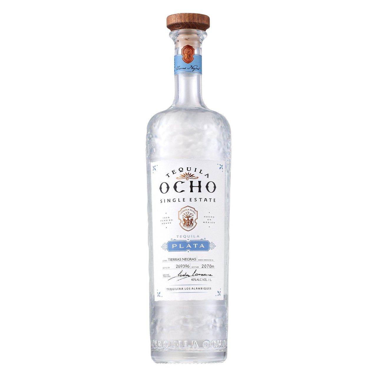 Tequila Ocho Plata Mexico 1L - Image 1