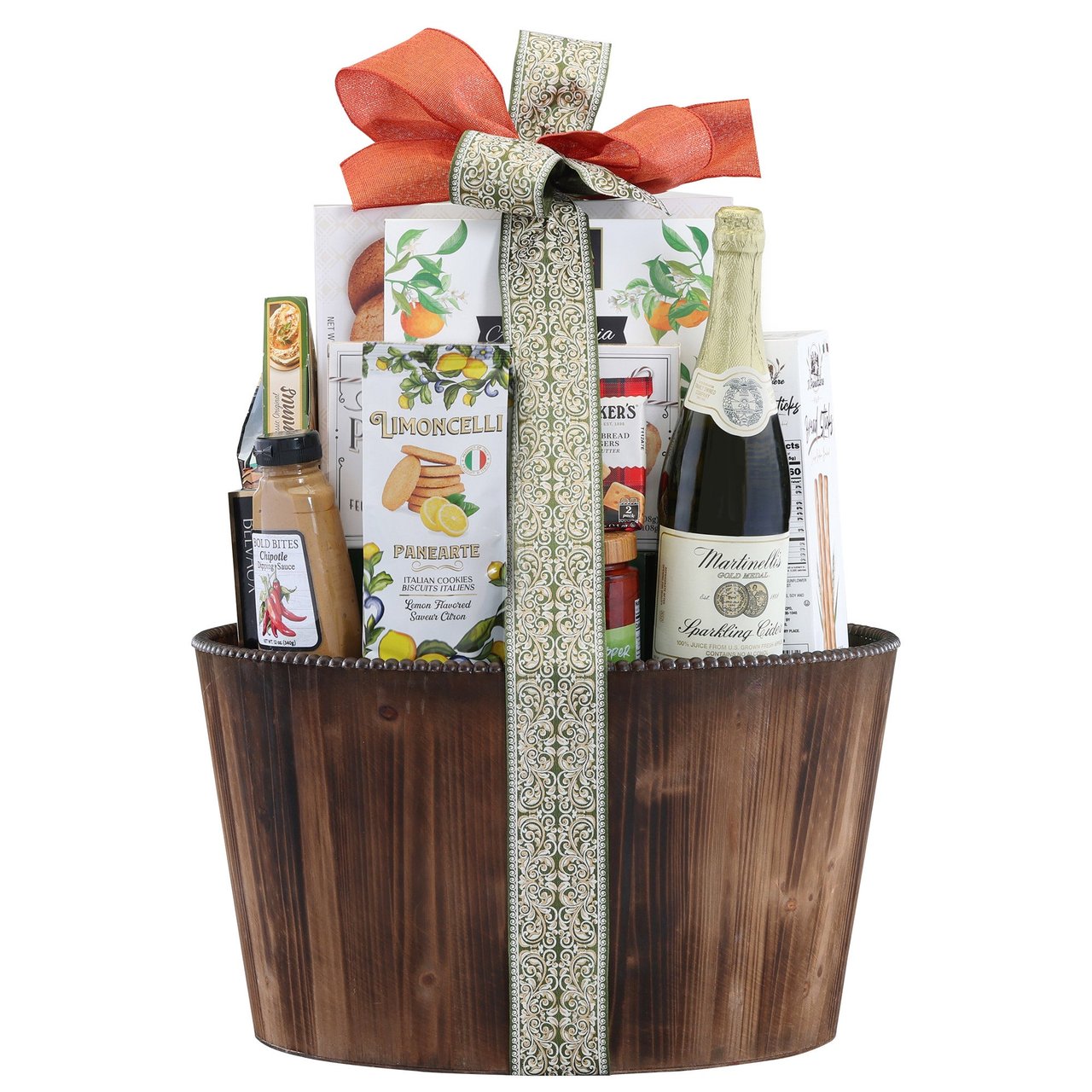 Houdini Wood Bowl with Beaded Rim Gift Basket, 151.1 oz - Image 1