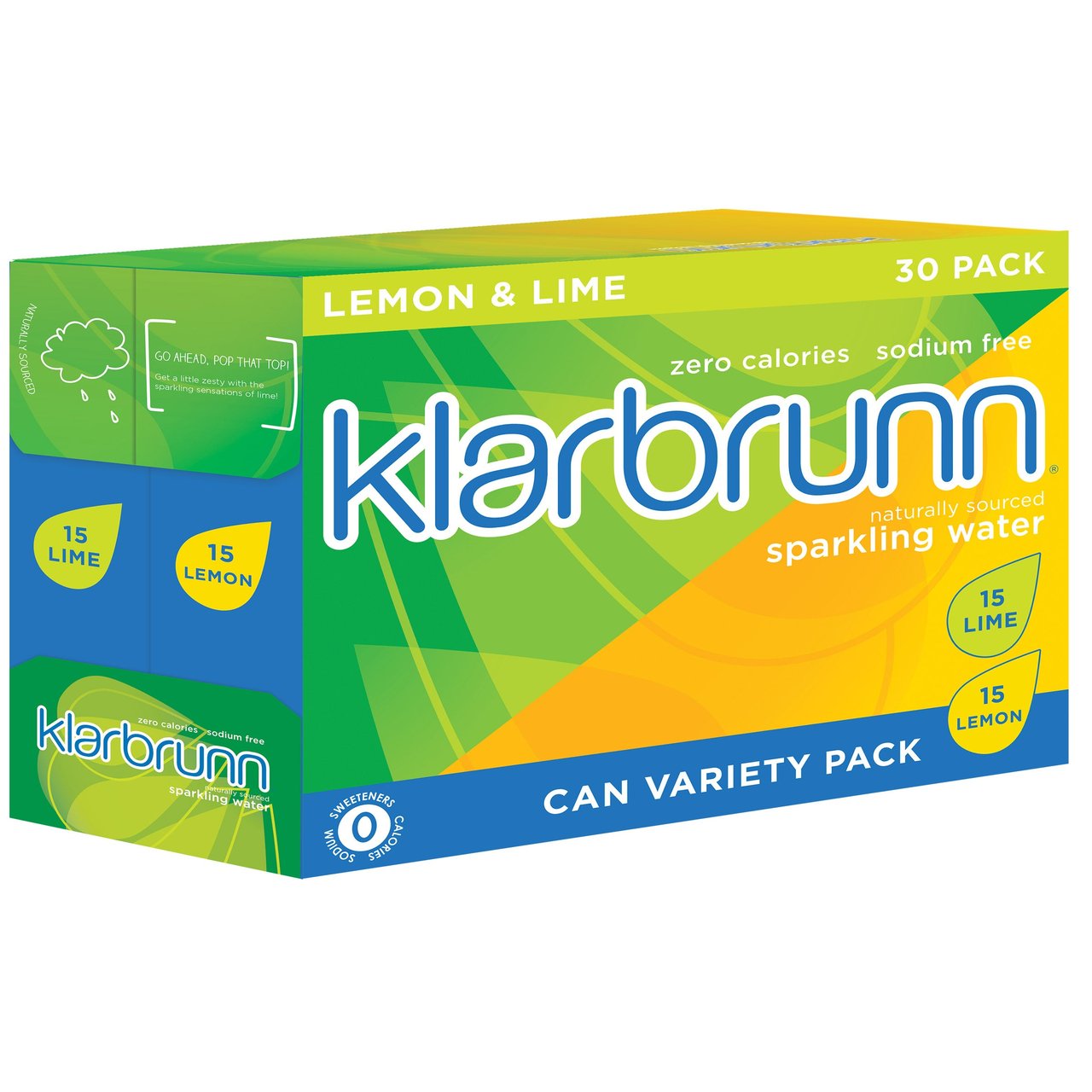 Klarbrunn Sparkling Water 30/12 Ounce Cans - Image 1