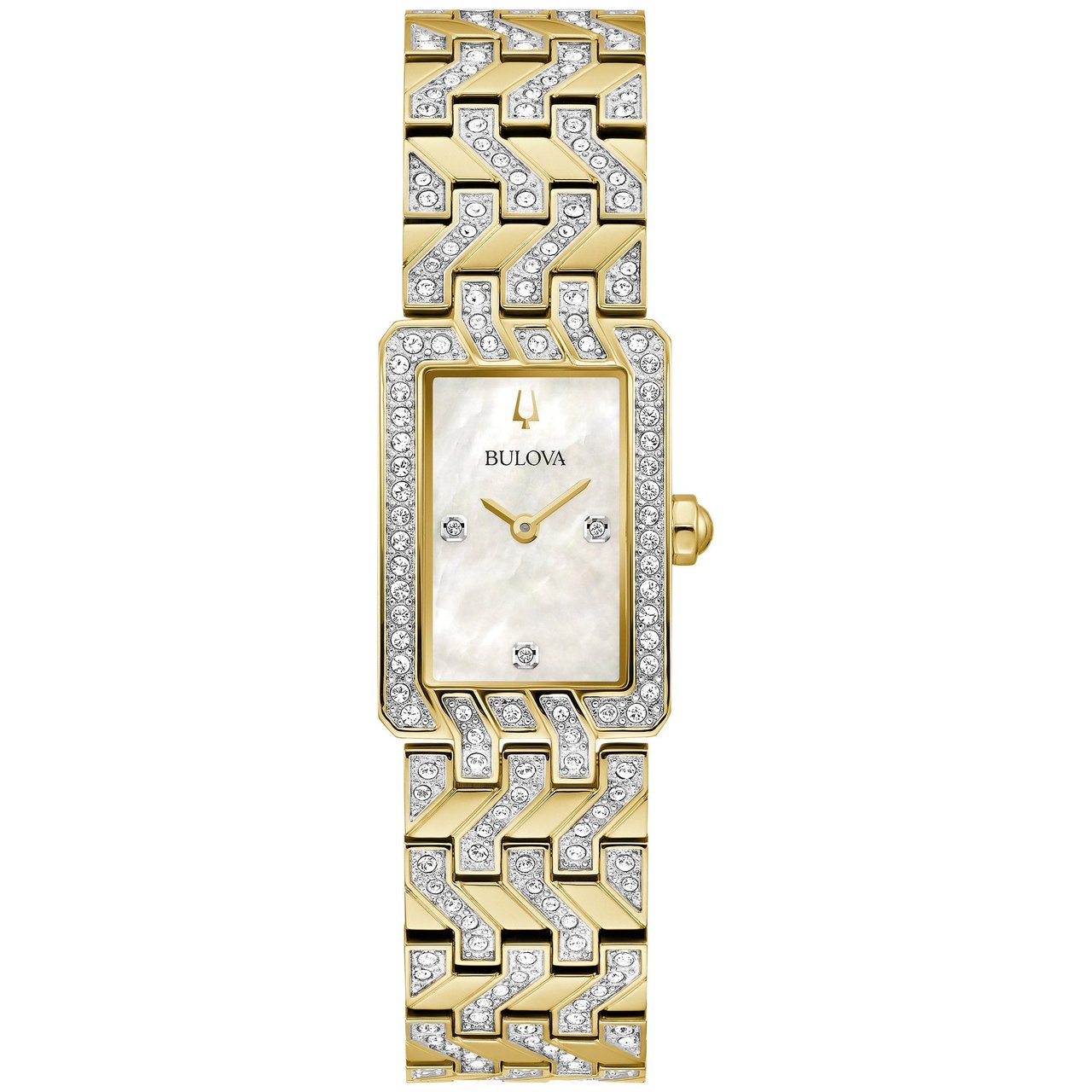 Bulova Crystal Gold-Tone Women's Quartz Watch - Image 1