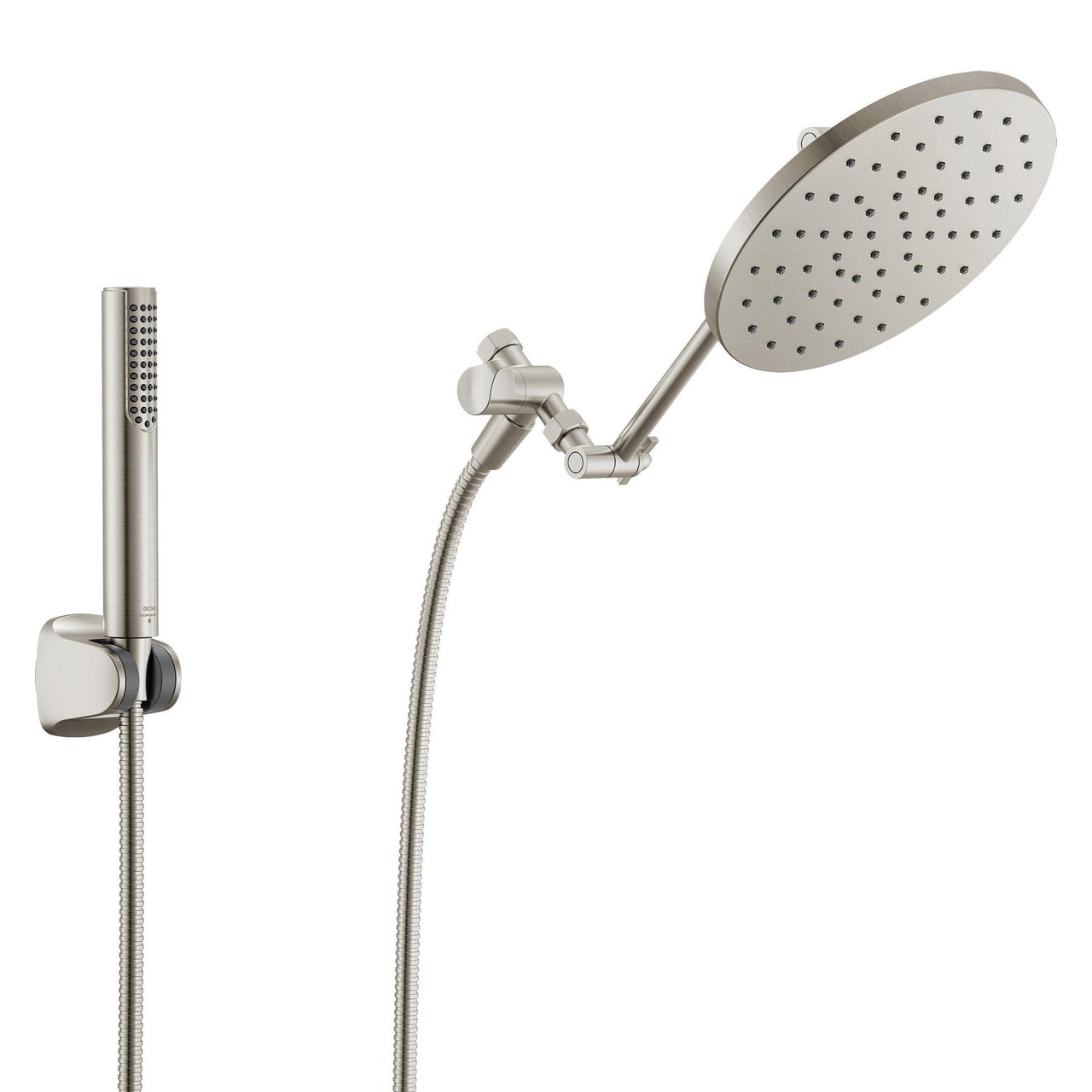 Delta 8-Inch Raincan Shower Head with Hand Shower, Brushed Nickel - Image 1