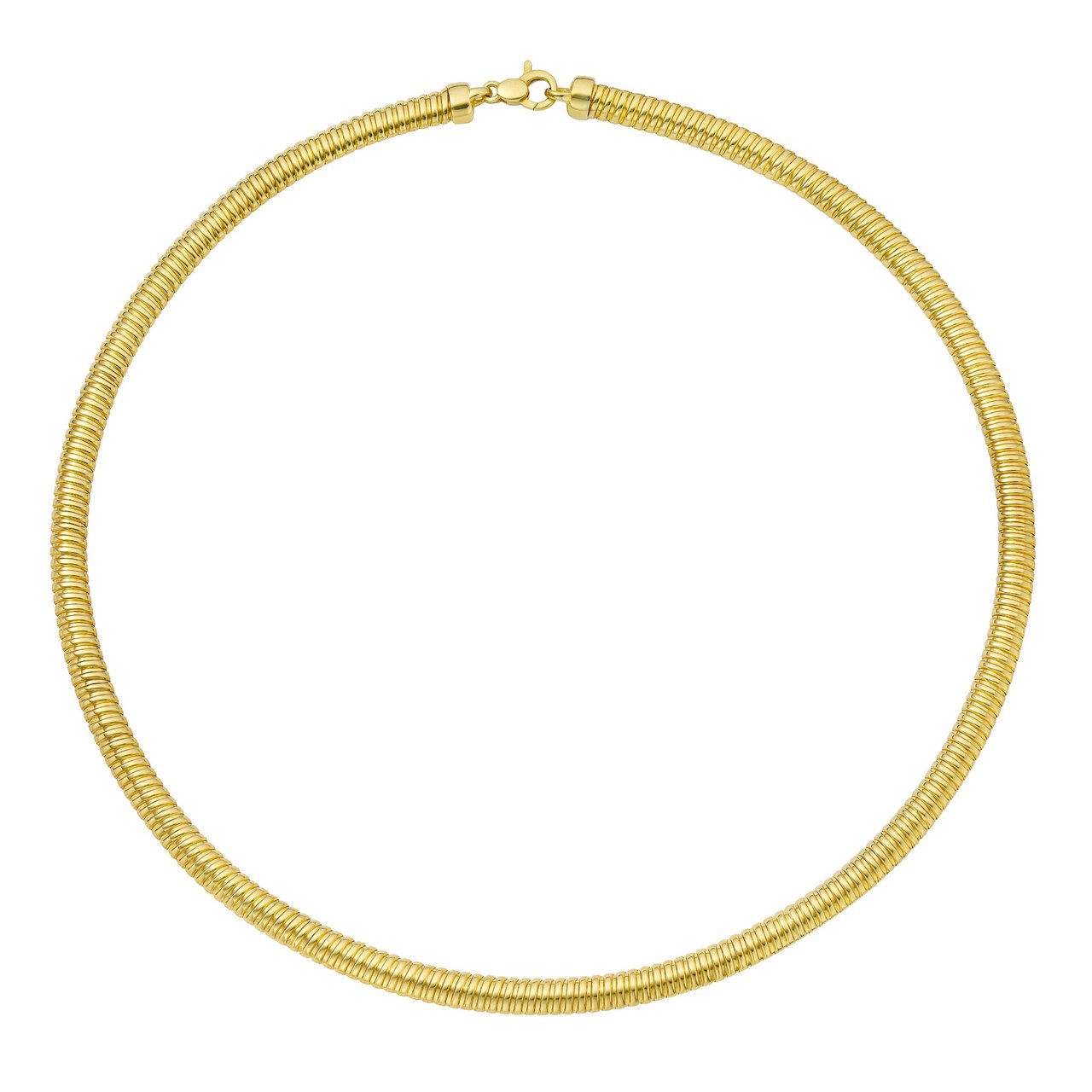 14KY YELLOW GOLD 18" TUBOGAS NECKLACE - Image 1