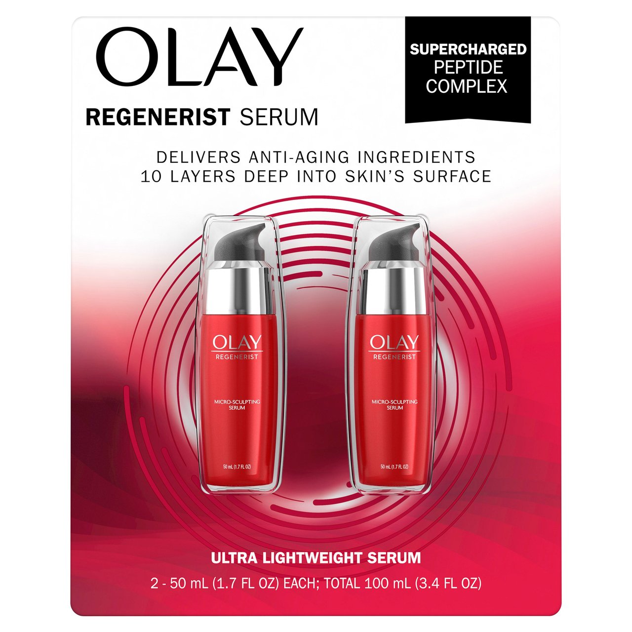 Olay Regenerist Micro-Sculpting Serum 2-Pack, 1.7 oz Each - Image 1