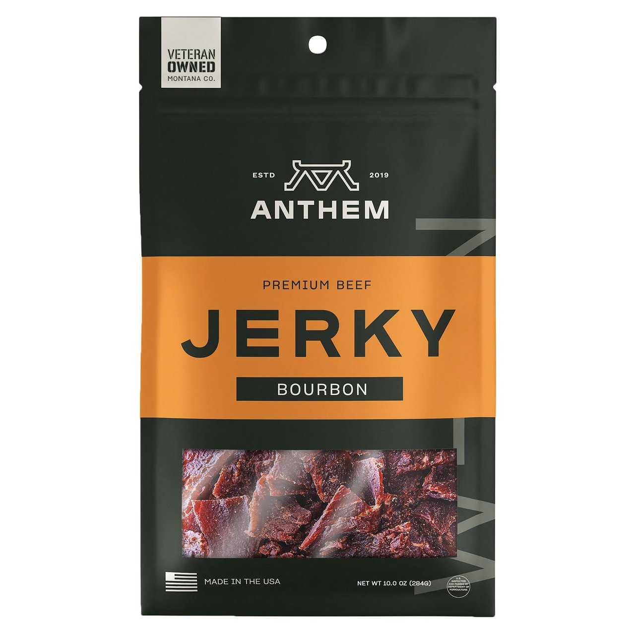Anthem Snacks Bourbon Beef Jerky 10 oz (0.62 lb) - Image 1