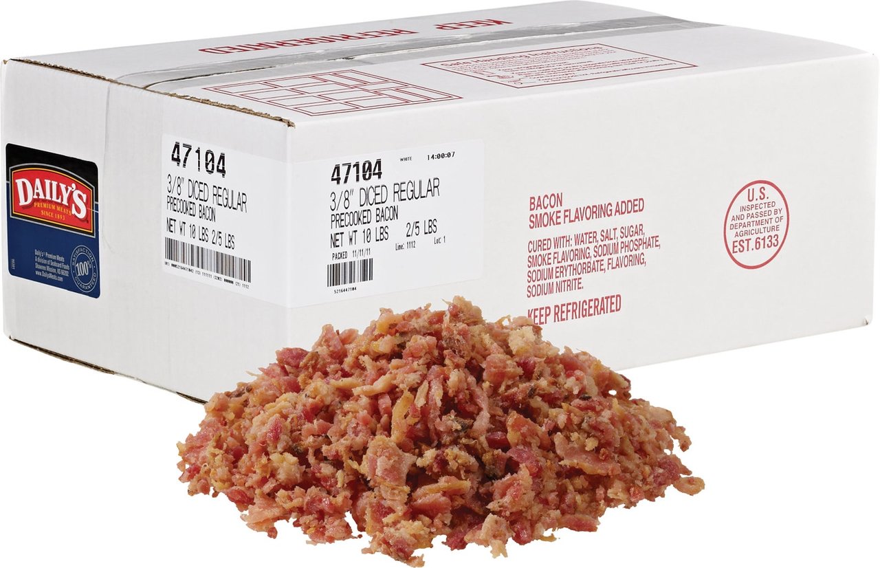 Daily's Precooked Diced Bacon 10 lbs - Image 1