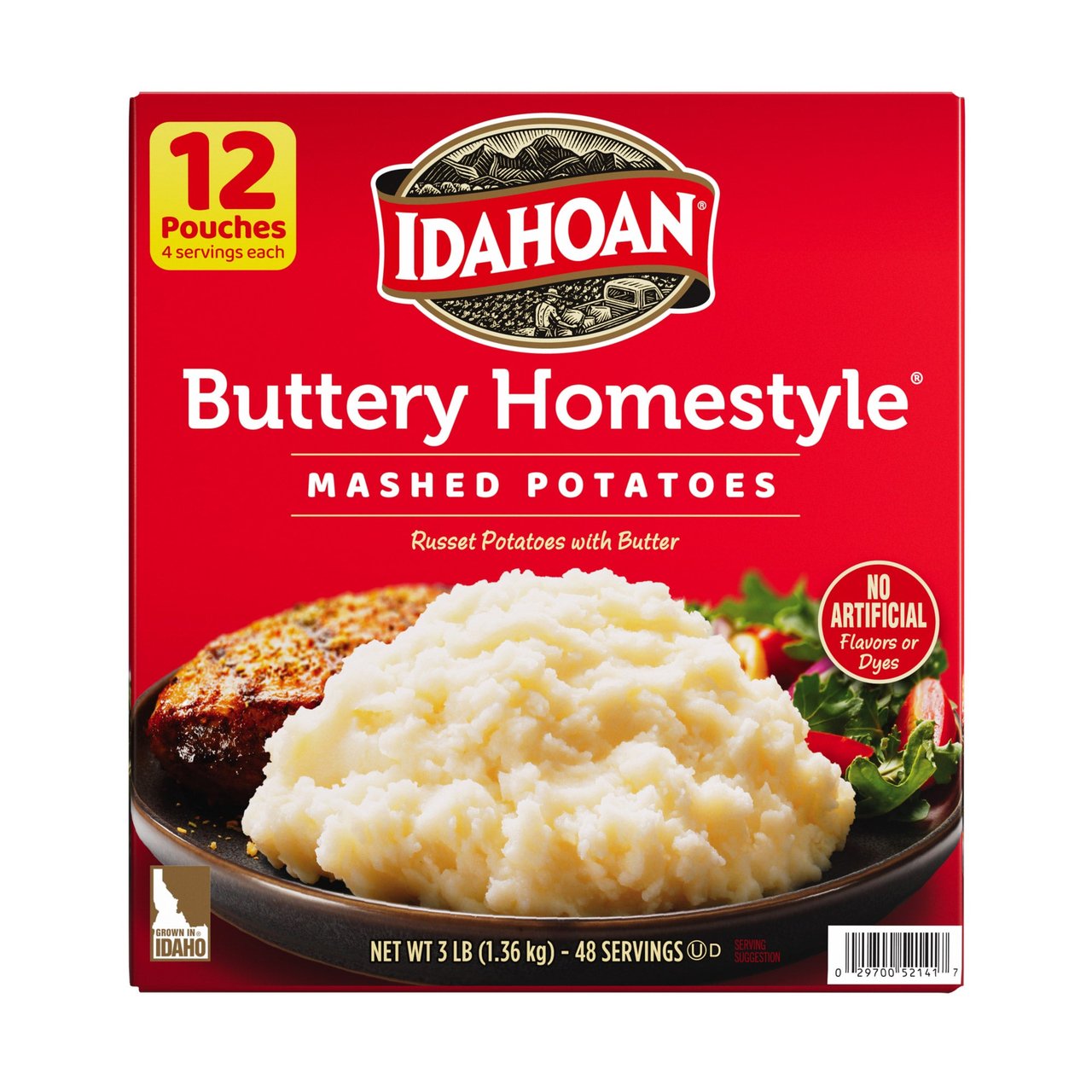 Idahoan Buttery Homestyle Mashed Potatoes, 12/4 oz - Image 1