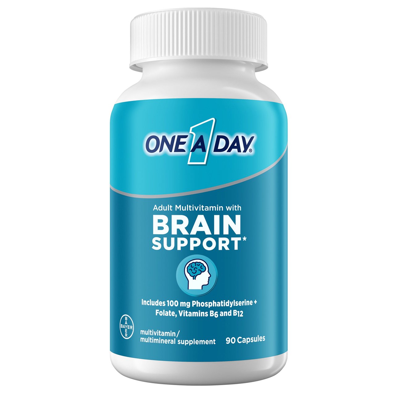One A Day Multivitamin with Brain Support, 90 Count - Image 1