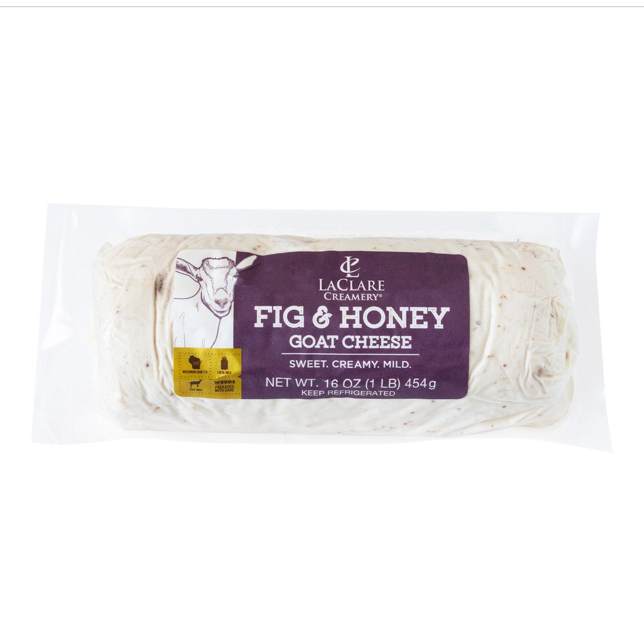 LaClare Creamery Fig and Honey Goat Cheese Log 16 oz - Image 1