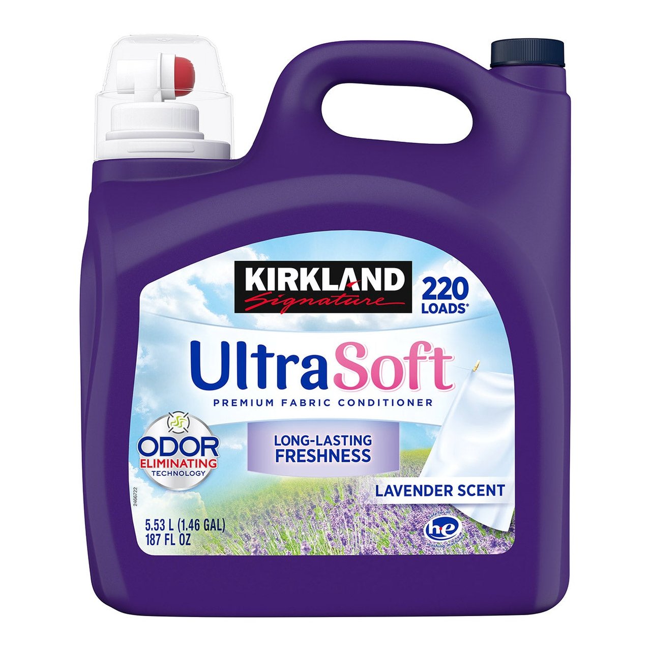 Kirkland Signature Lavender Fabric Softener, 220 Loads, 187 fl oz - Image 1