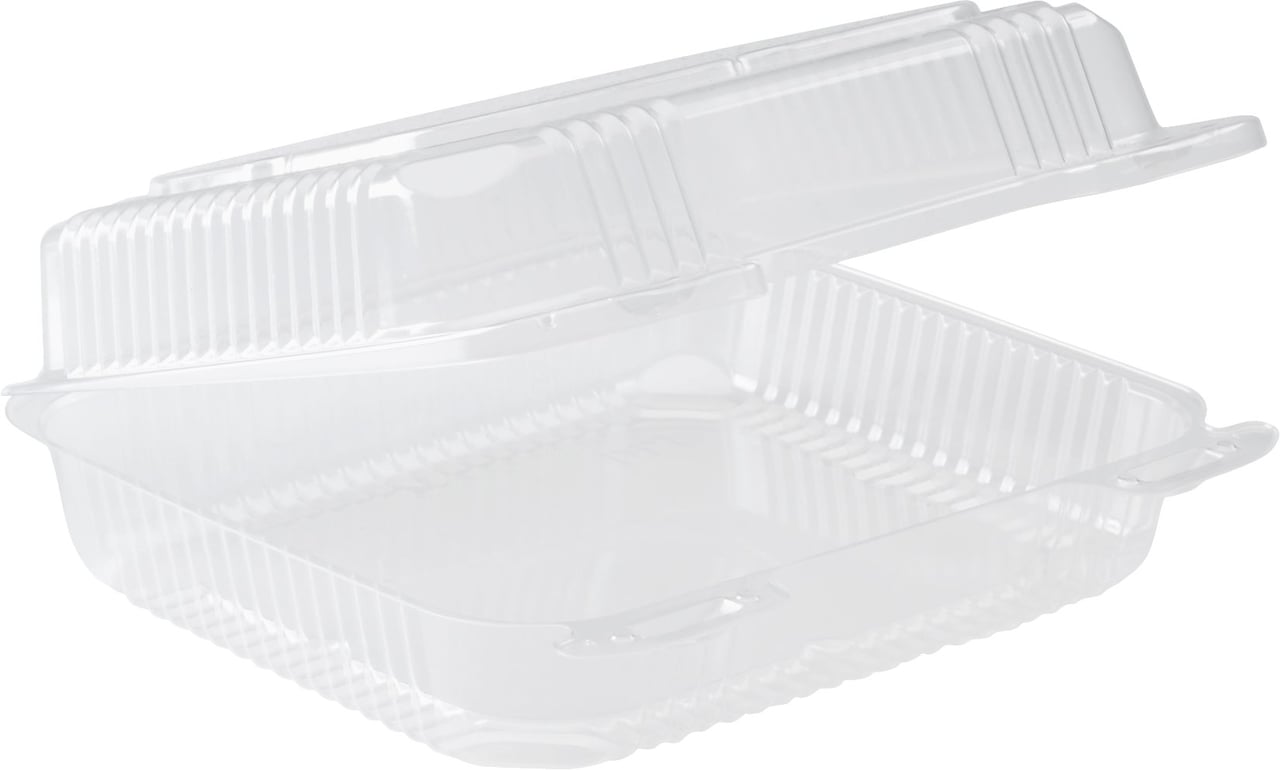 Durable Packaging 8" Clear Hinged Lid Container, 250 Count - PXT-880