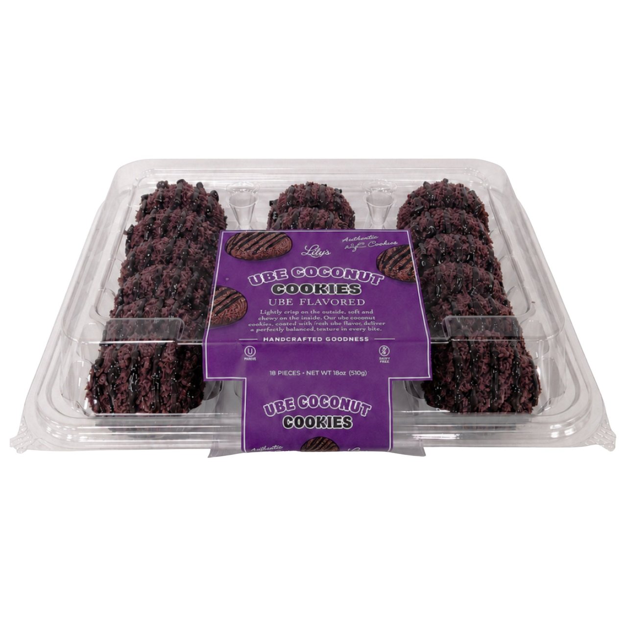 LILLY'S UBE COCONUT COOKIES 18 OUNCES - Image 1