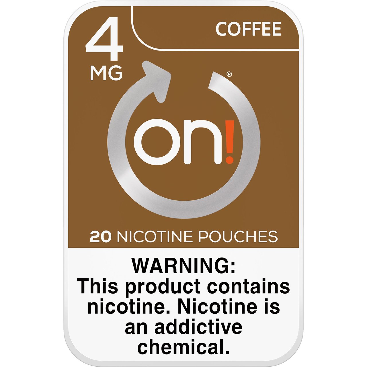 ON! Coffee 4mg Nicotine Pouches 5 Cans - Image 1