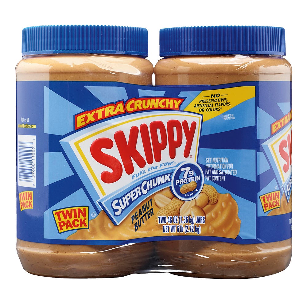 Skippy Super Chunk Peanut Butter, 2/48 oz (6 lbs) - Image 1