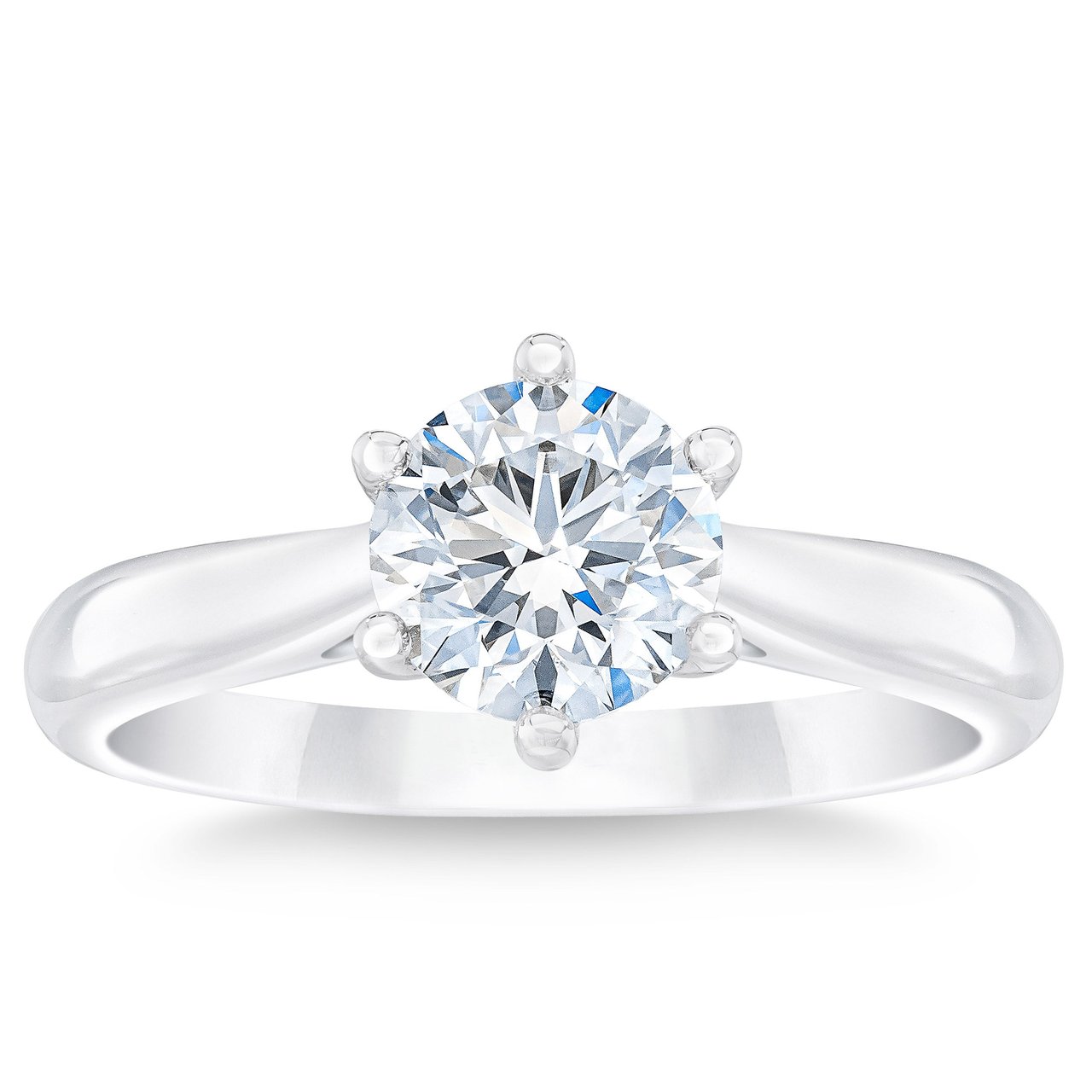 1.52 CT Round Brilliant Platinum Solitaire Ring, VVS1 Clarity, H Color - Image 1