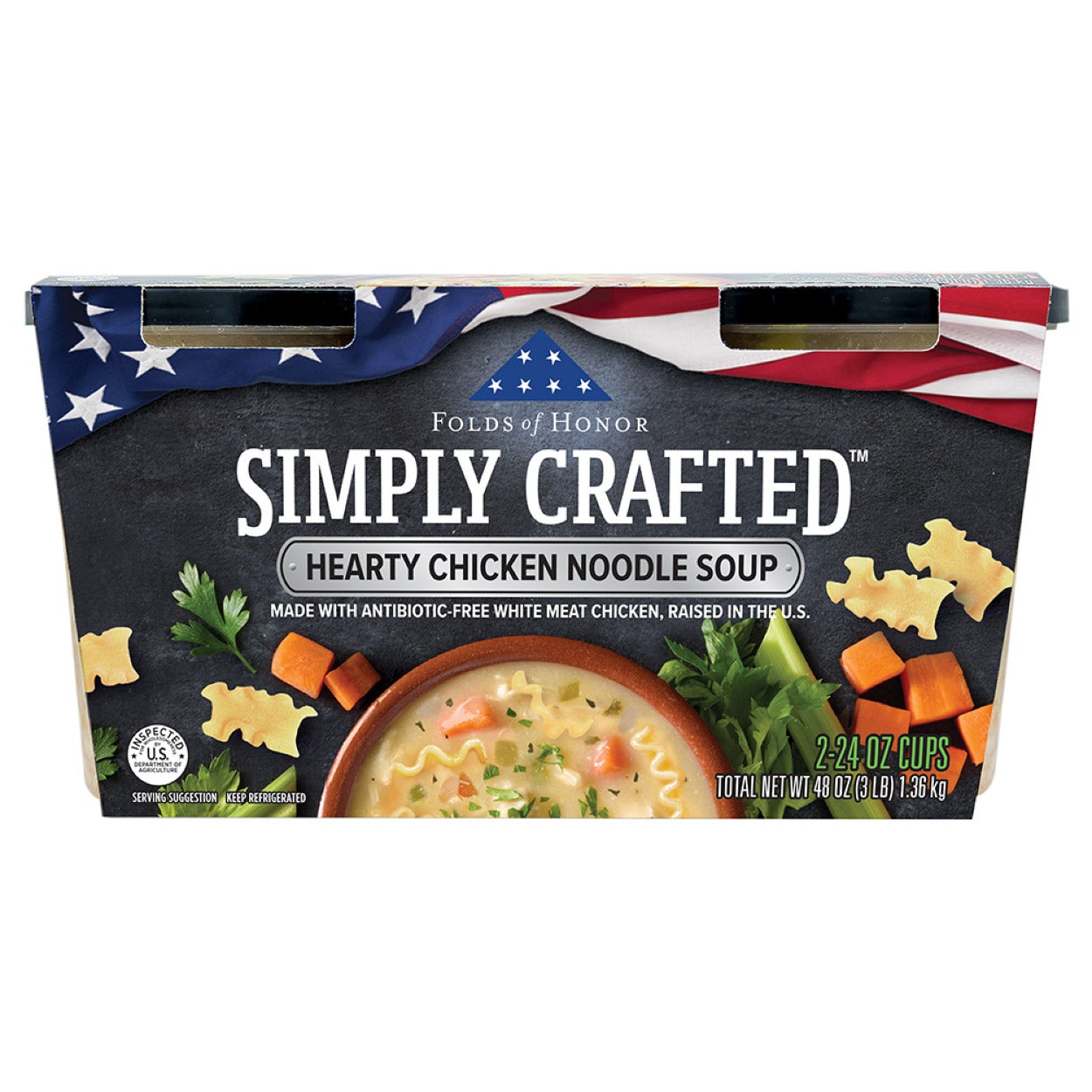 Simply Crafted Hearty Chicken Noodle Soup, 2/24 oz - Image 1