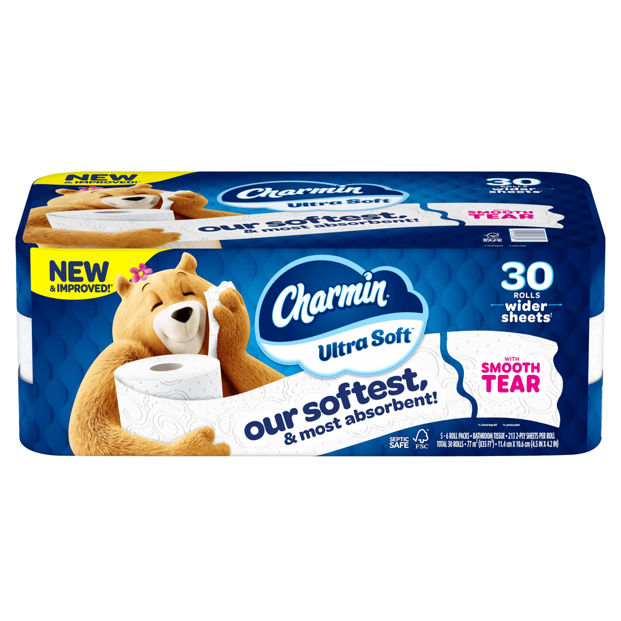 Charmin Ultra Soft 835 Sq Ft 30 Roll / 213 Sheets - Image 1