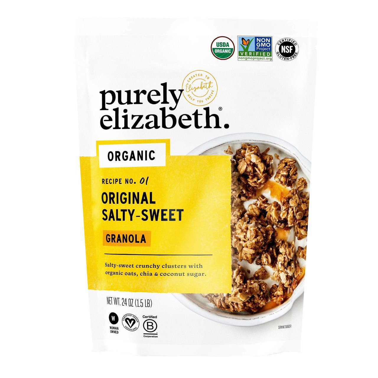Purely Elizabeth Organic Salty-Sweet Granola 24 Ounces - Image 1