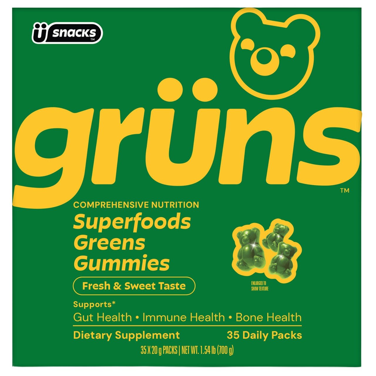 Grüns Adult Greens Gummies, 35 Daily Packs - Image 1