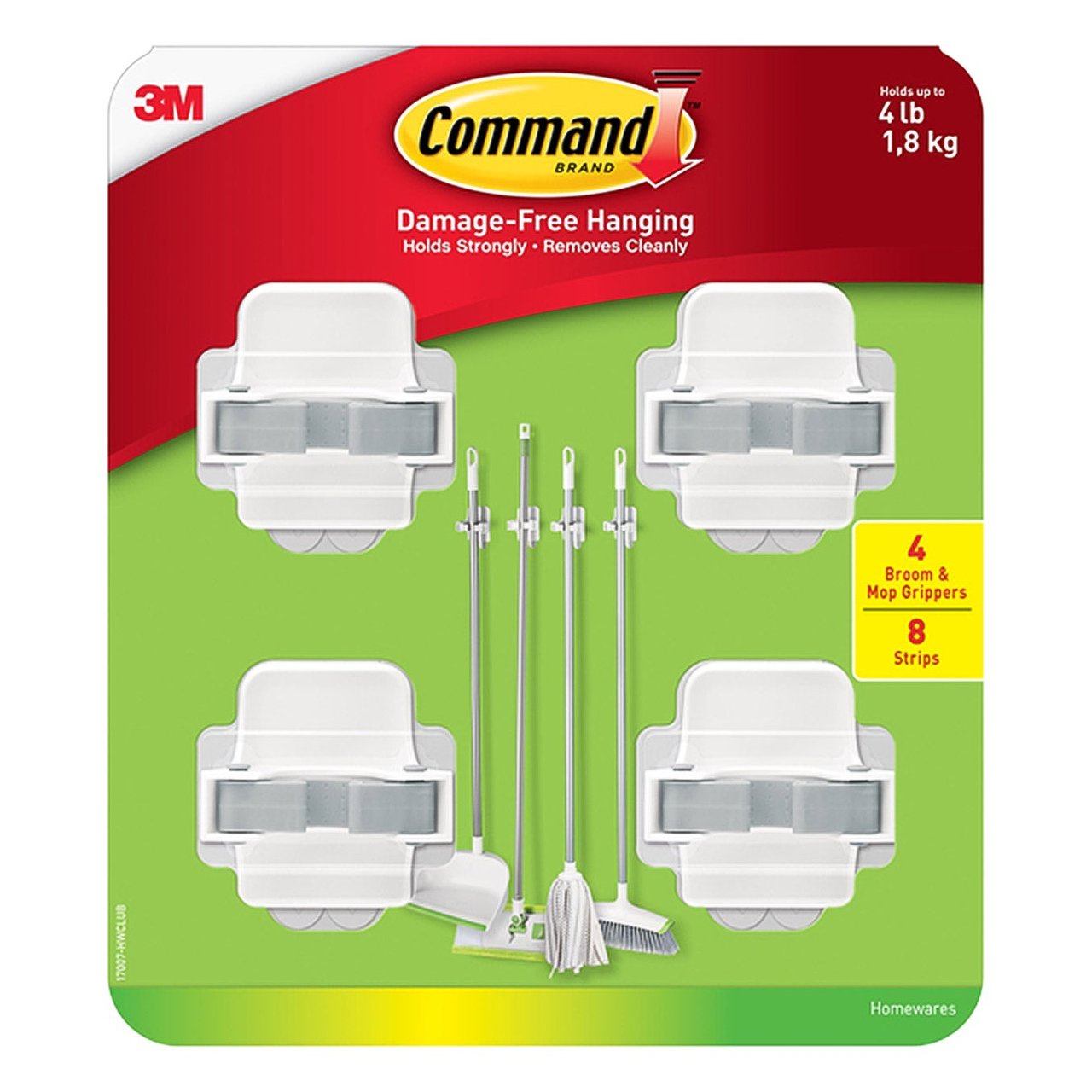 3M Command Broom Gripper 4-Pack - Image 1