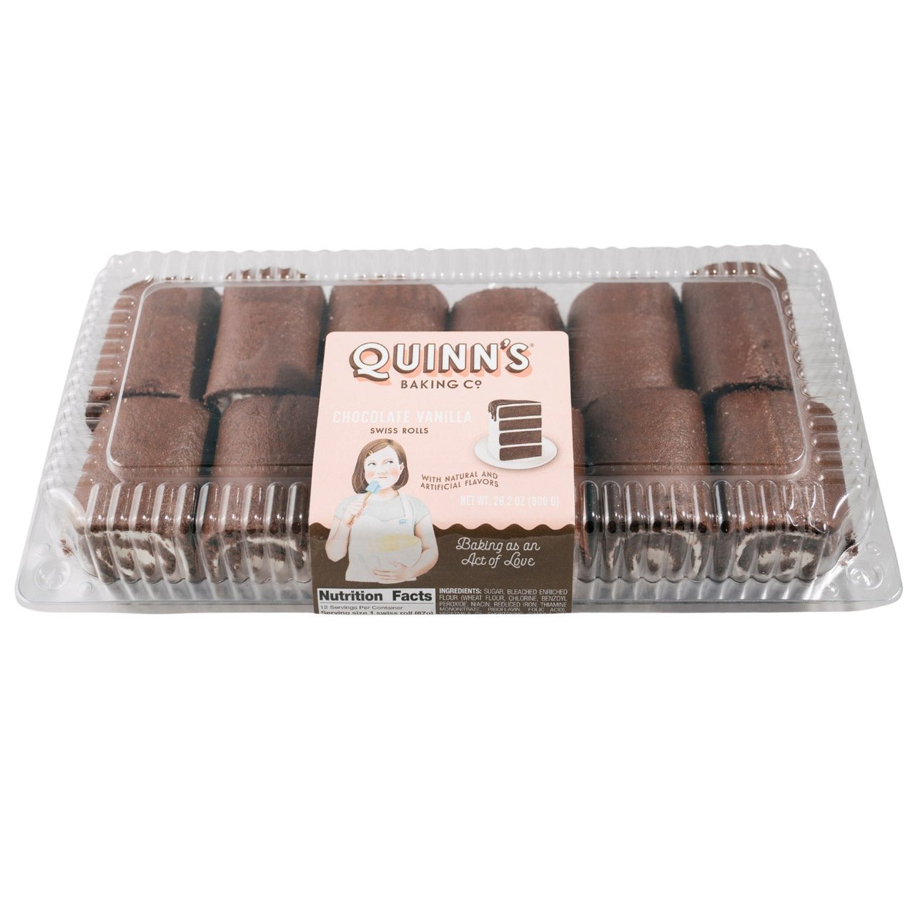 Quinn's Chocolate Swiss Rolls 12 Count Package - Image 1