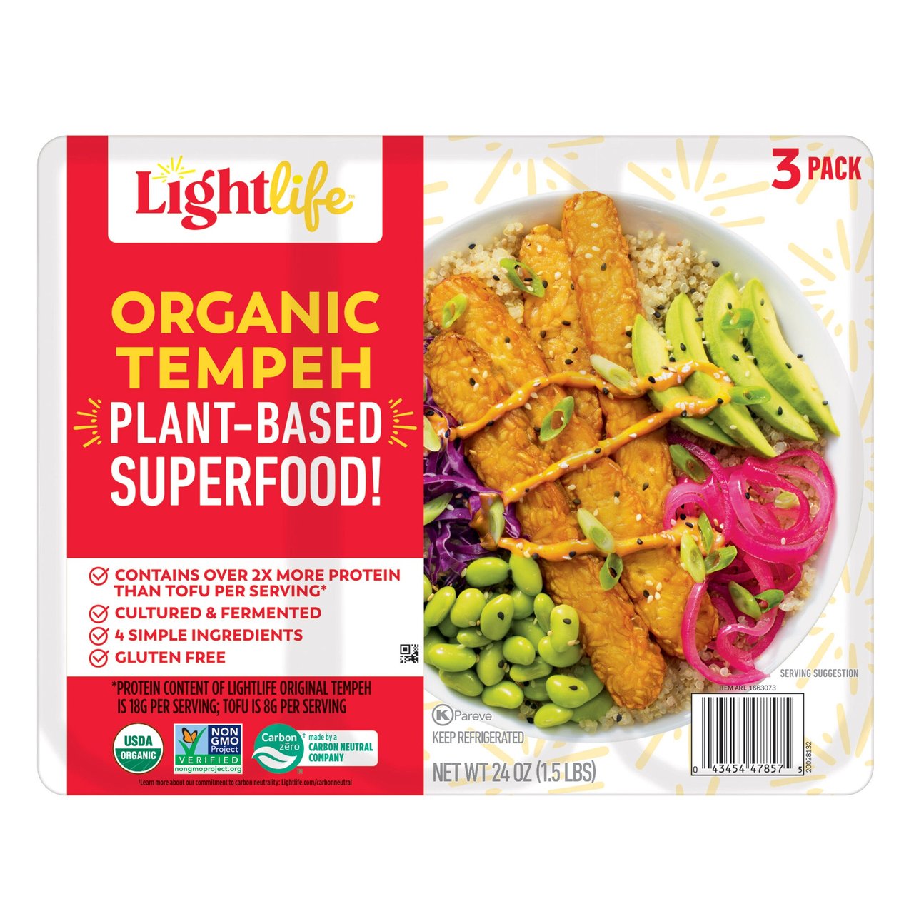 Lightlife Tempeh 3-8oz - Image 1