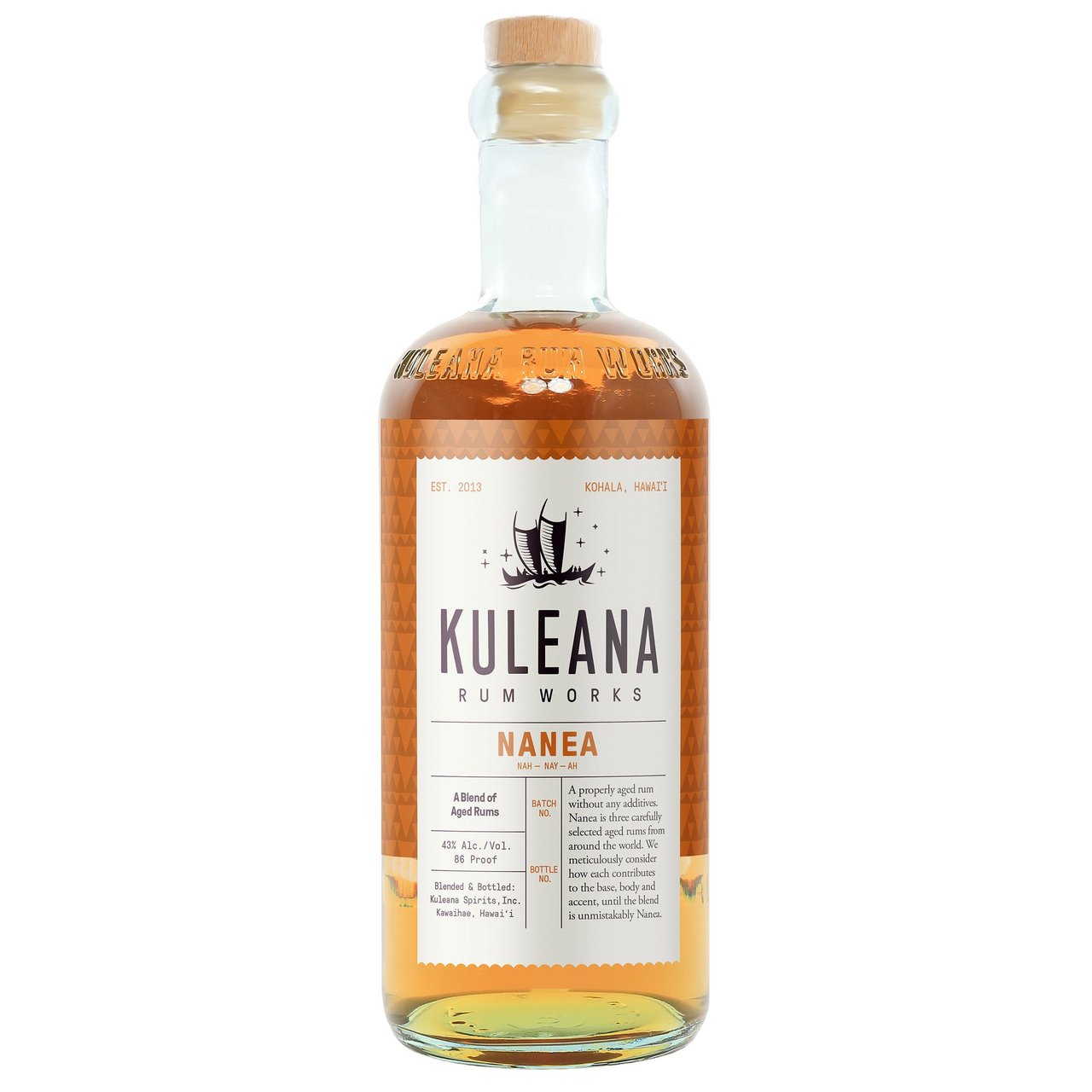 Kuleana Rum Works Nanea Rum Hawaii 750ml - Image 1