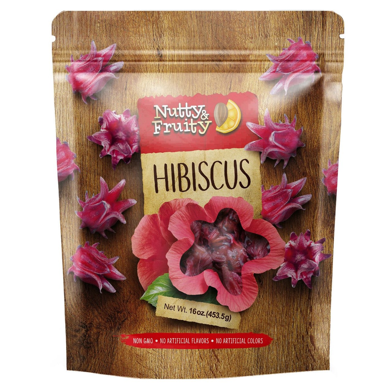 Nutty & Fruity Dried Hibiscus 16 Ounces - Image 1