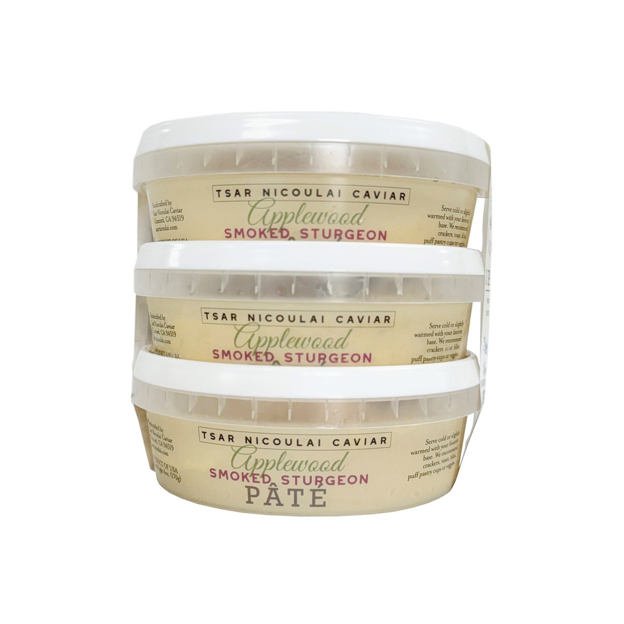 Tsar Nicoulai Caviar Smoked Sturgeon Pate 3-Pack, 6 oz Each, 18 oz Total - Image 1