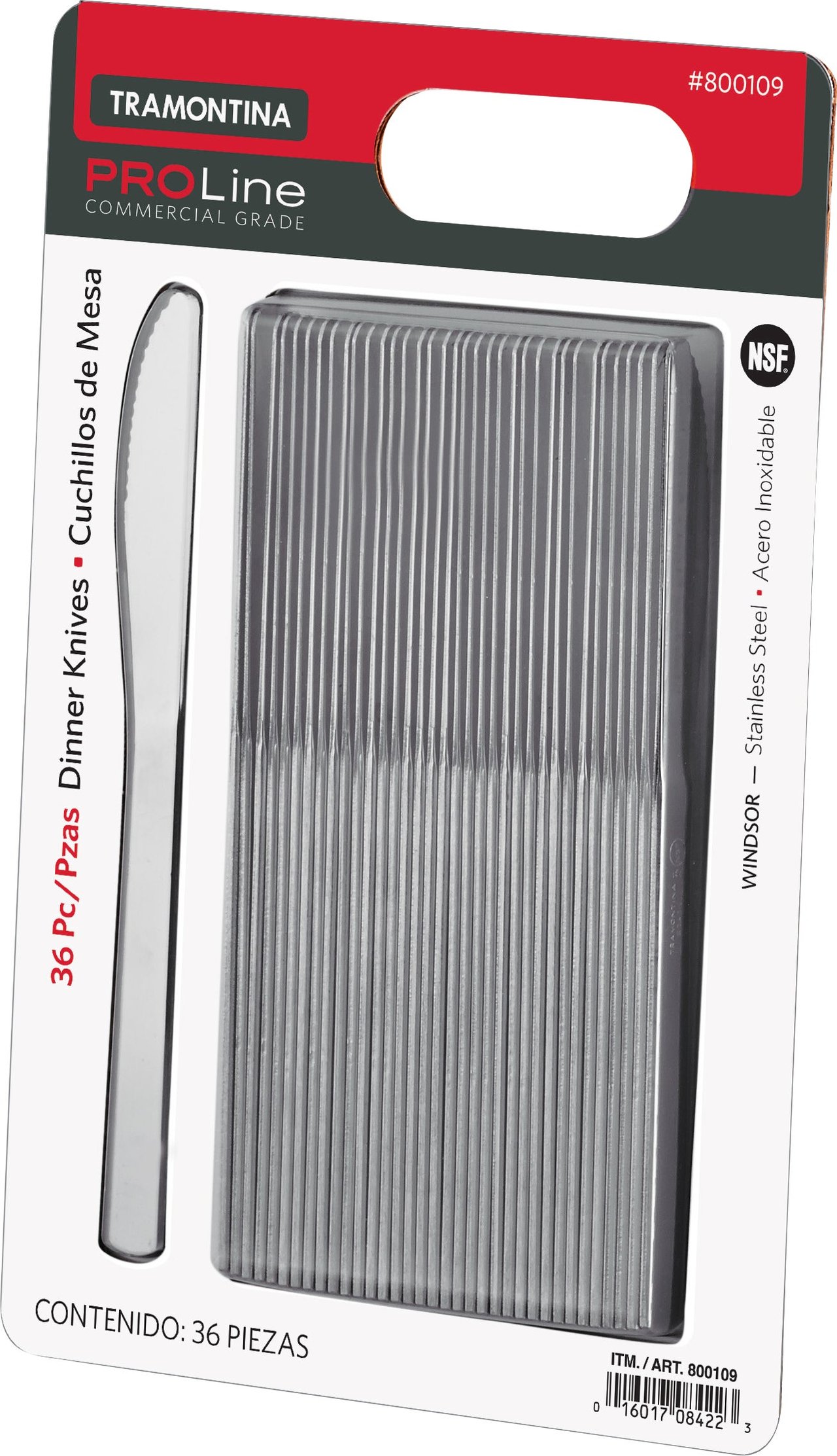 Tramontina ProLine Windsor Stainless Steel Dinner Knives, 36-Count