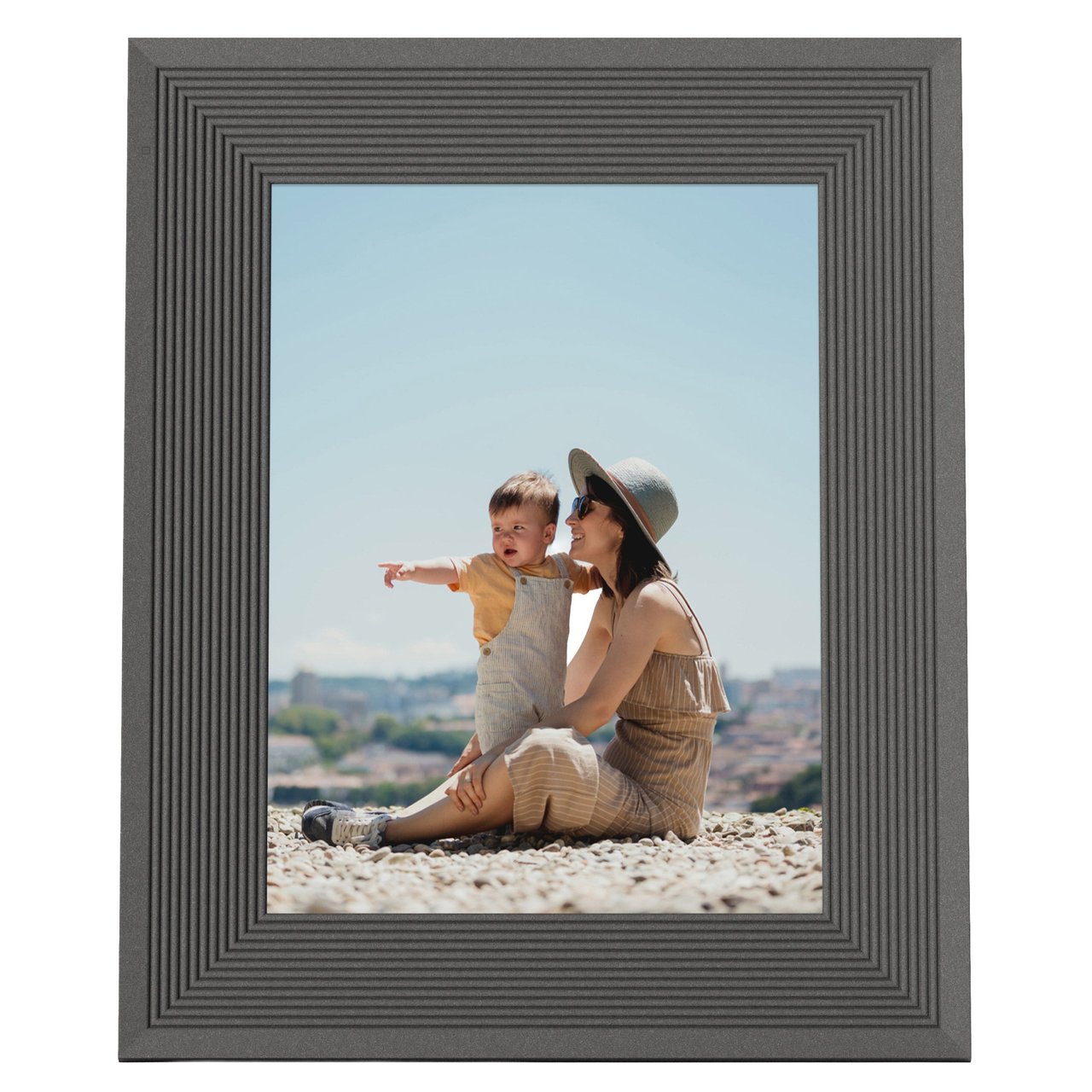 Aura Parker 10.2" Reeded Digital Picture Frame - Image 1