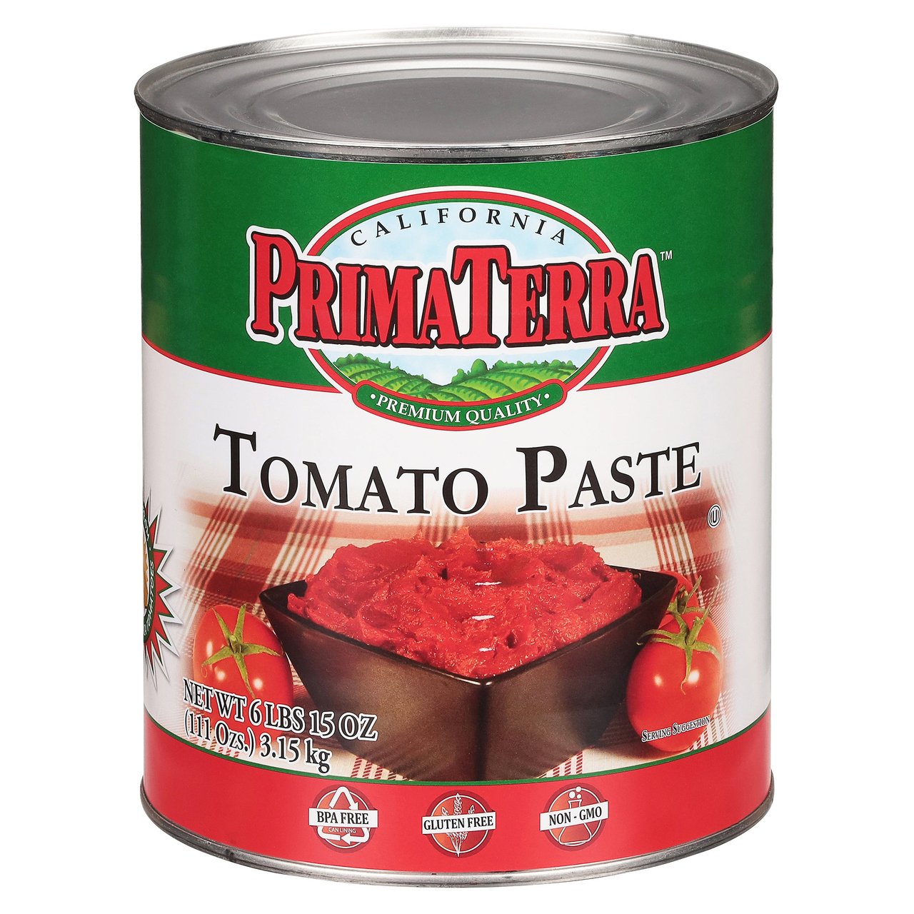 Prima Terra Tomato Paste #10 Can - Image 1