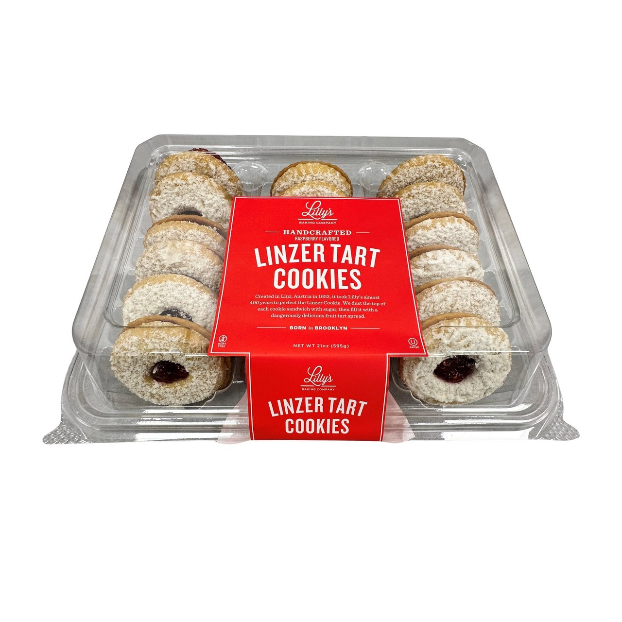 Lilly's Baking Company Linzer Tart Cookies 21.16 Ounce Container - Image 1