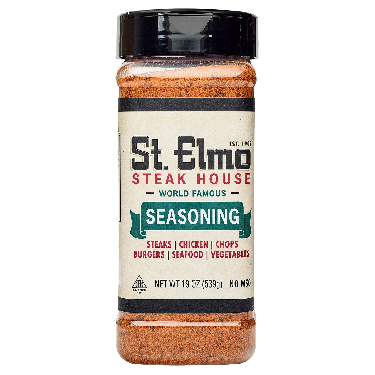St. Elmo Steakhouse Seasoning, 19 oz Bottle - Image 1