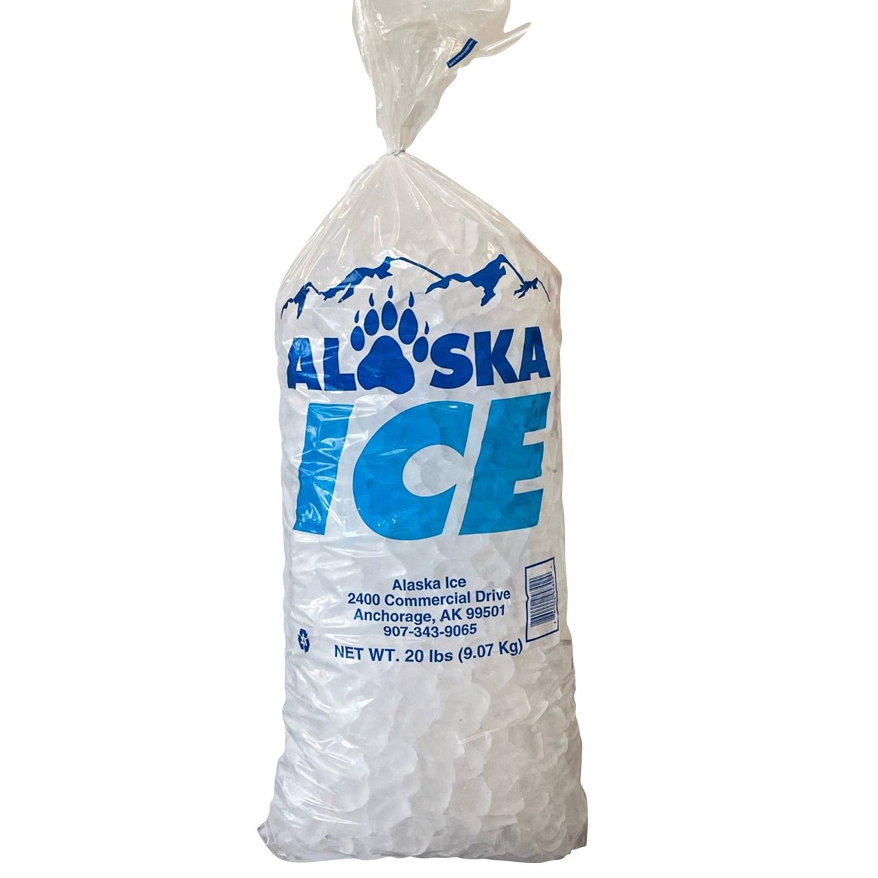 AK Ice Cube Bag Ice 20 lb