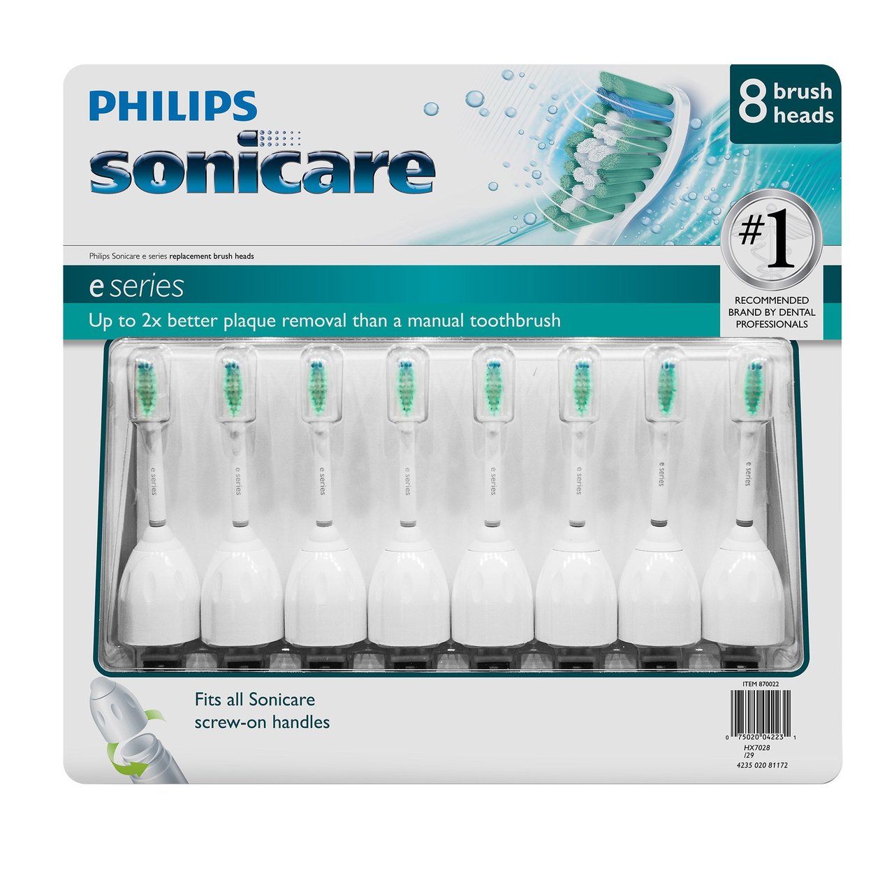 Philips Sonicare E-Series 8-Pack Replacement Brush Heads - Image 1