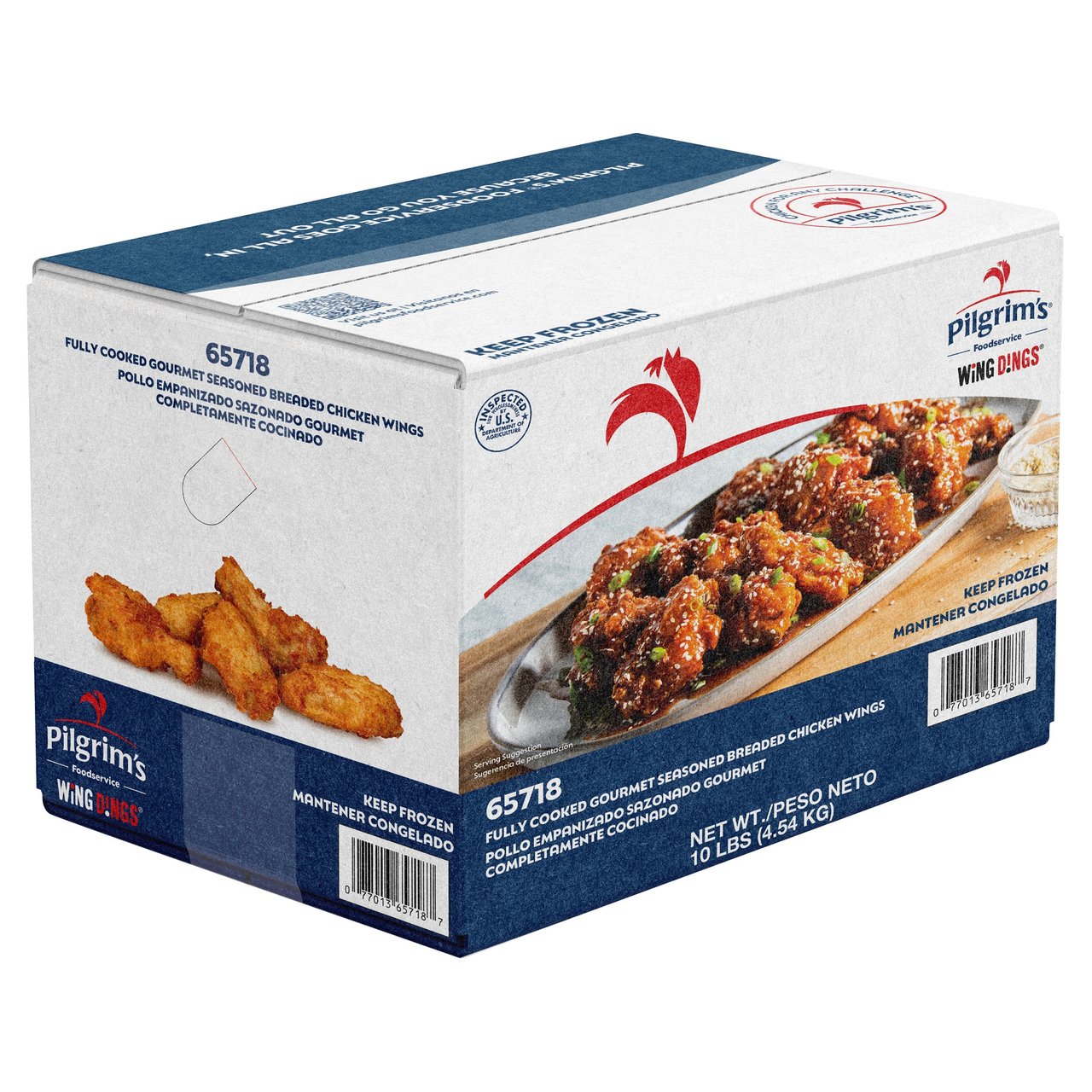 Pilgrim's Wing Dings Breaded Wings Small 10 lbs - Image 1